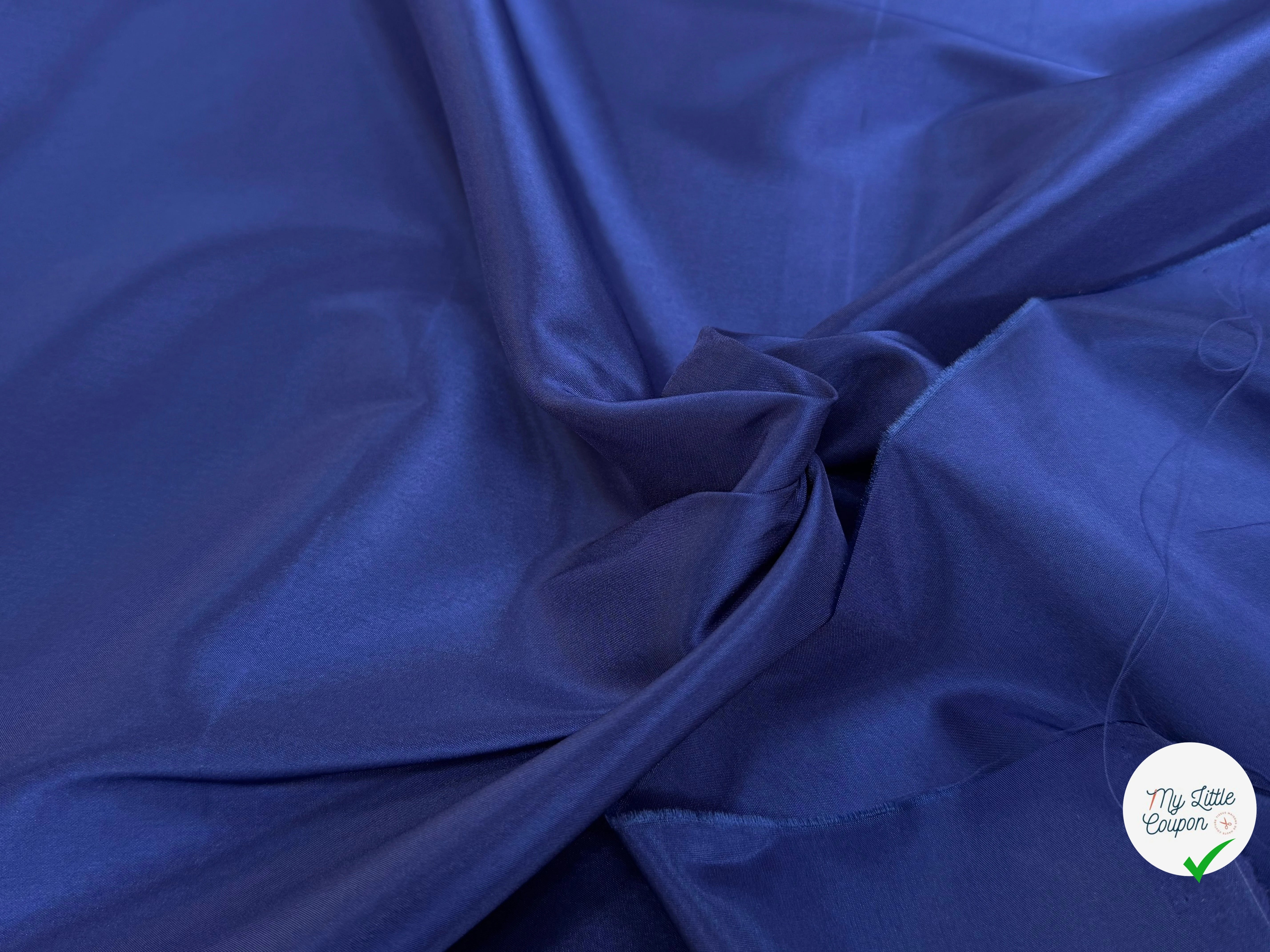 DOUBLURE BLEU MARINE LÉGÈREMETN SATINÉE - My Little Coupon