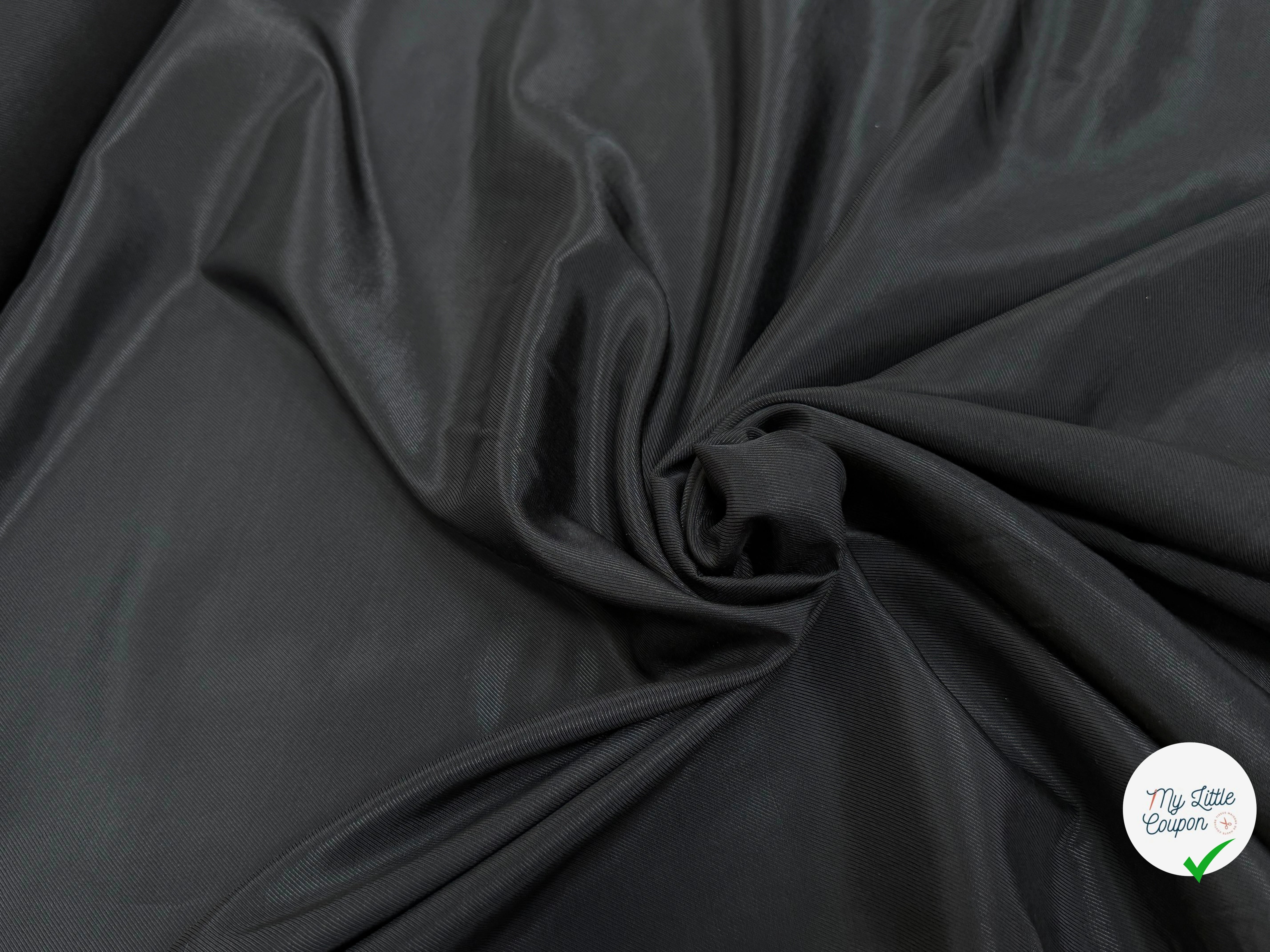 DOUBLURE COTON DRILL SOFT NOIR - My Little Coupon