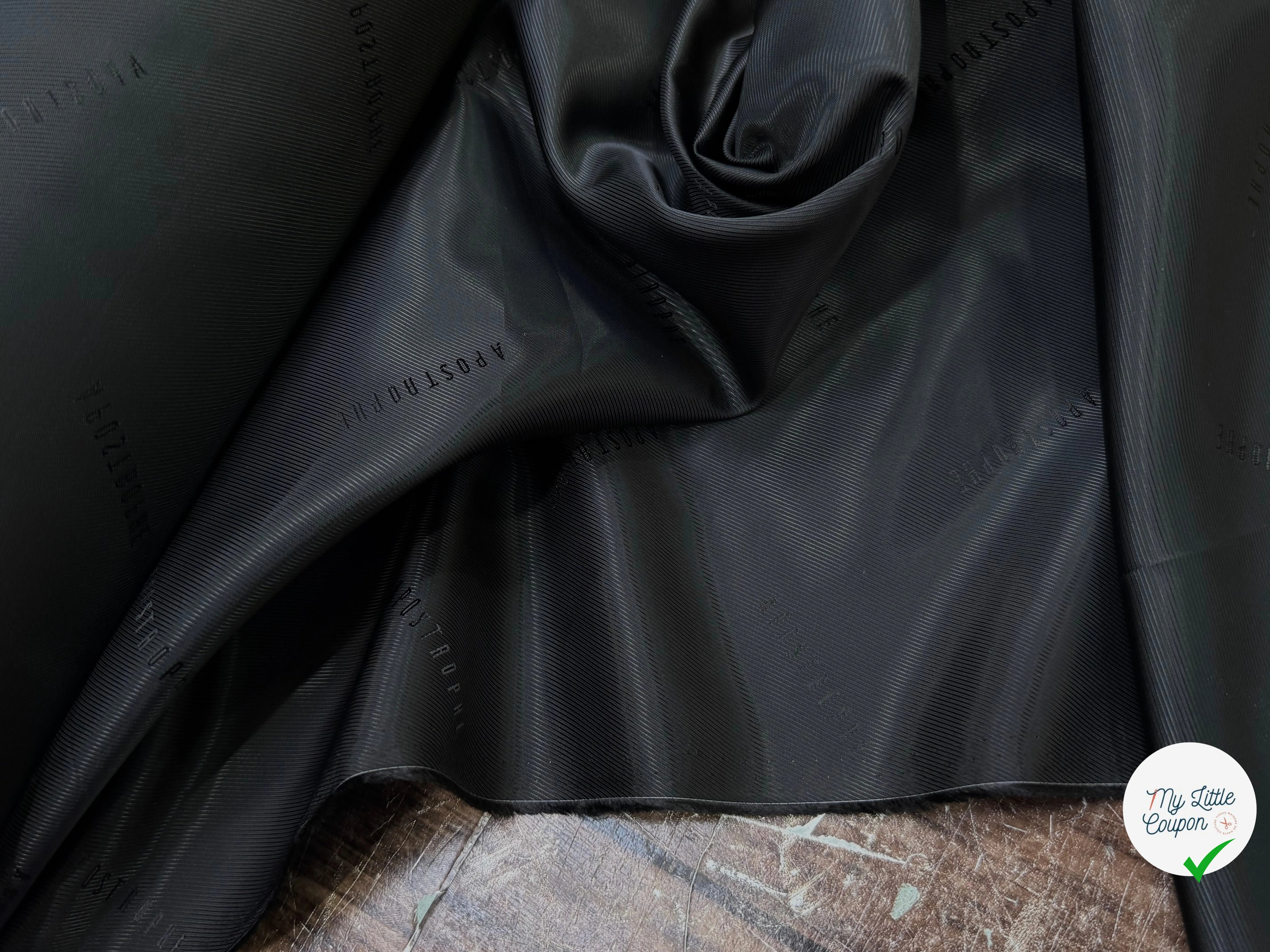 DOUBLURE DRILL 100% VISCOSE NOIRE #APOSTROPHE - My Little Coupon