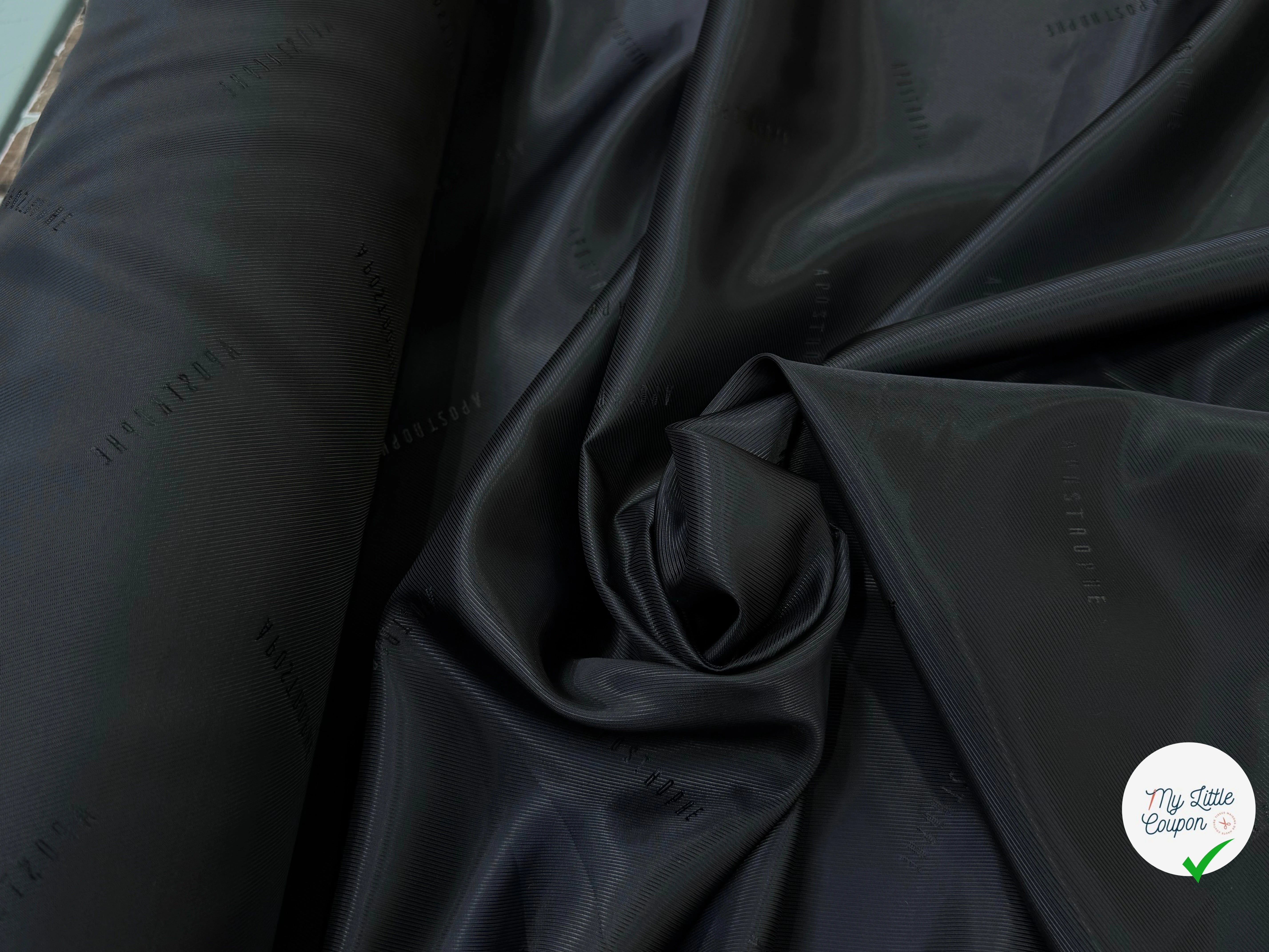DOUBLURE DRILL 100% VISCOSE NOIRE #APOSTROPHE - My Little Coupon