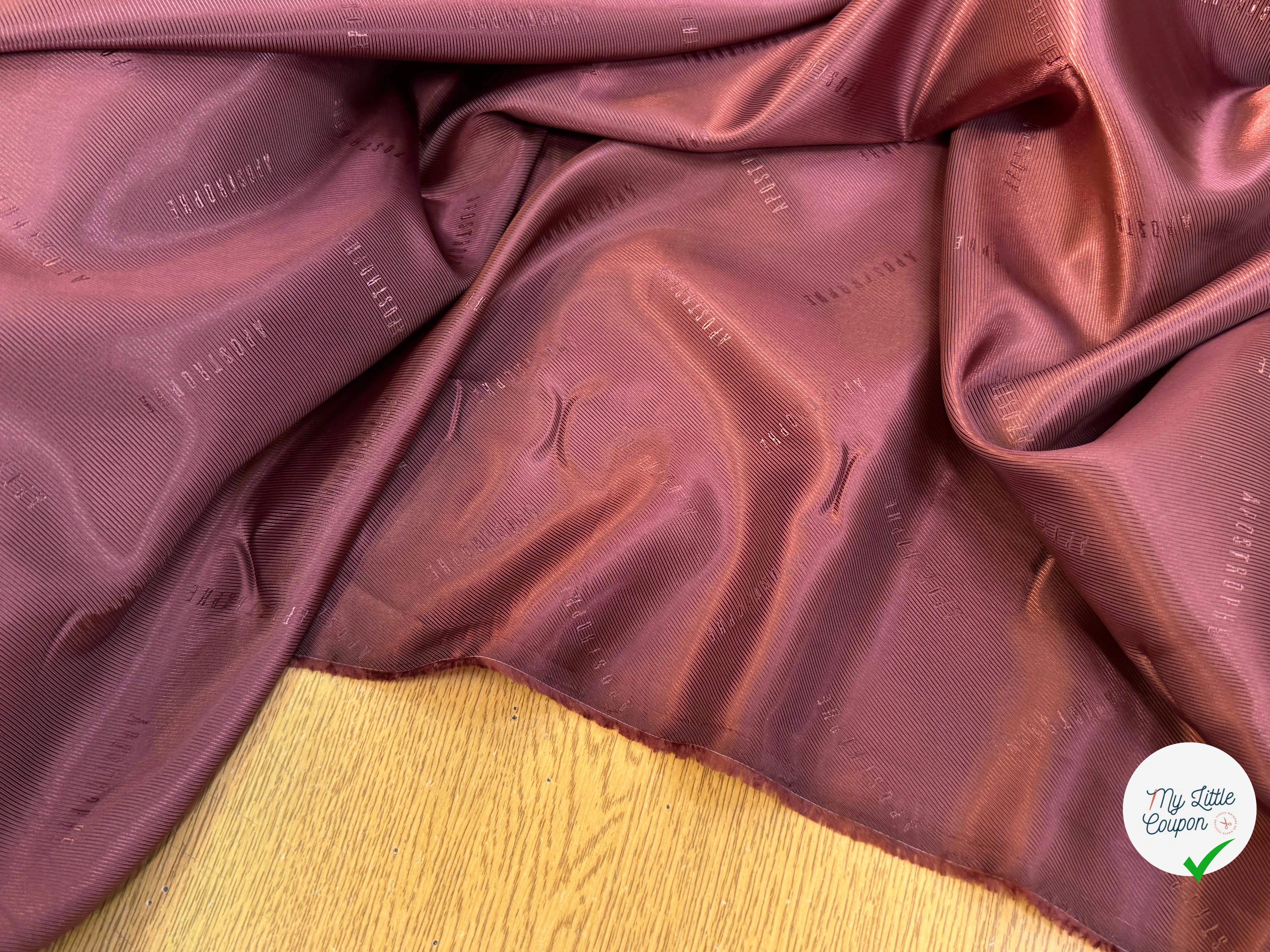 DOUBLURE DRILL 100% VISCOSE ROUGE BORDEAUX #APOSTROPHE - My Little Coupon