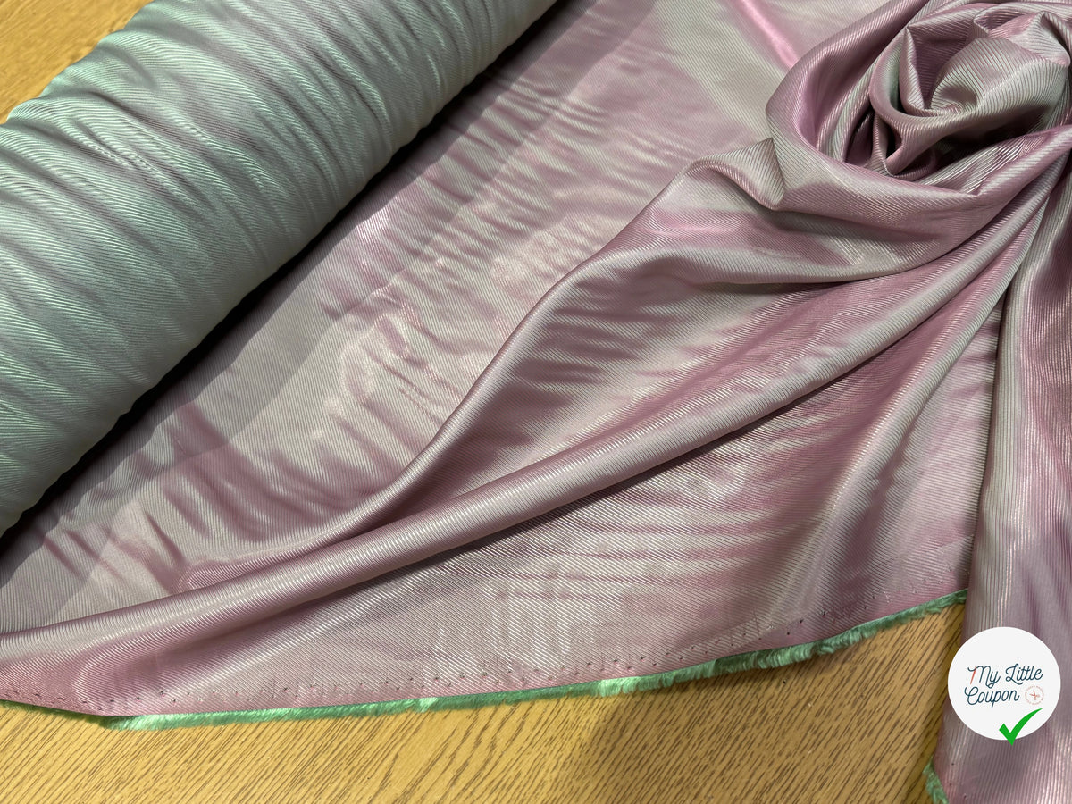 DOUBLURE DRILL POLYVISCOSE VERT CHANGEANT 50% VISCOSE - My Little Coupon