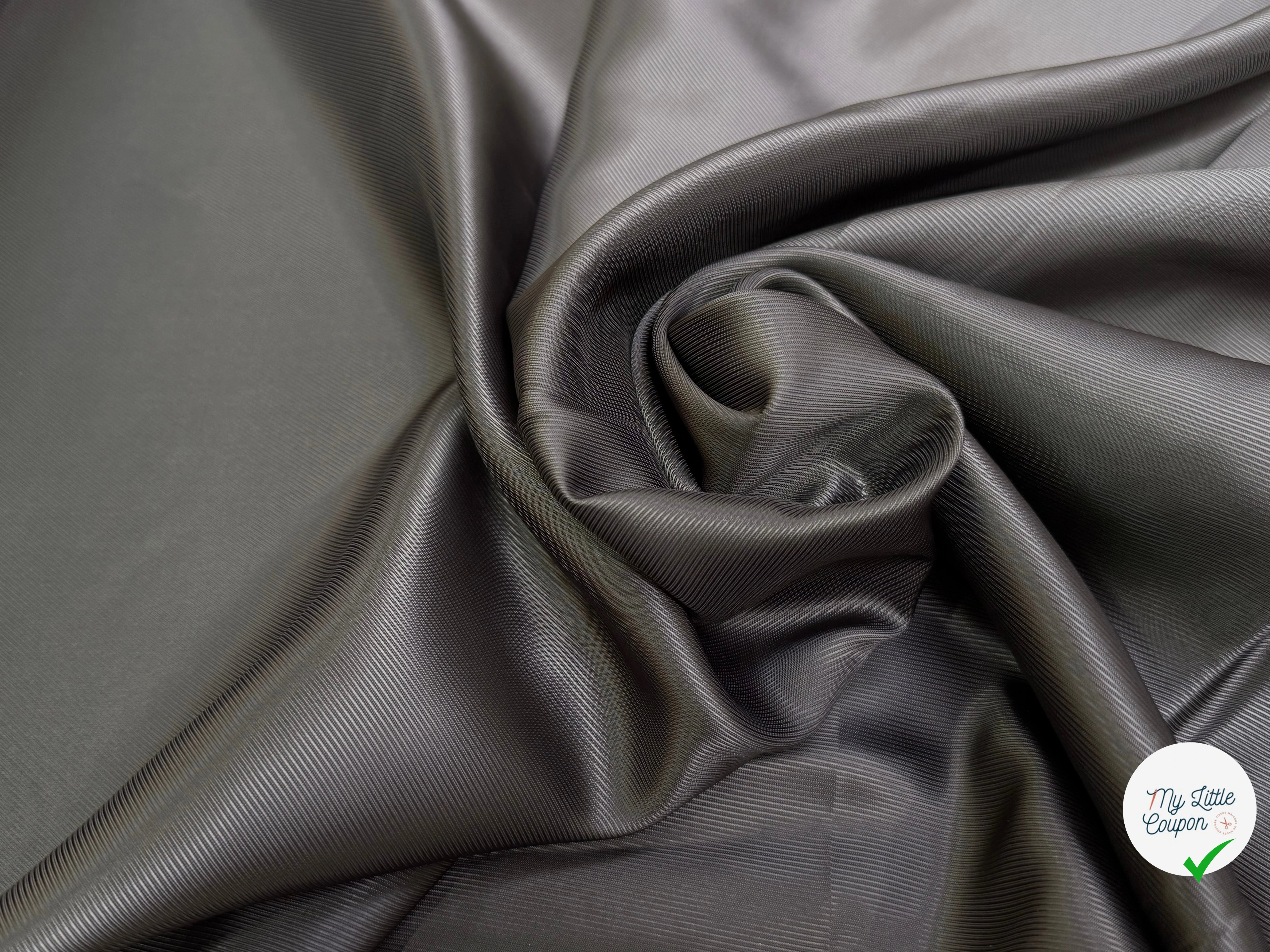 DOUBLURE DRILL VISCOSE FROIDE MARRON NOISETTE - My Little Coupon