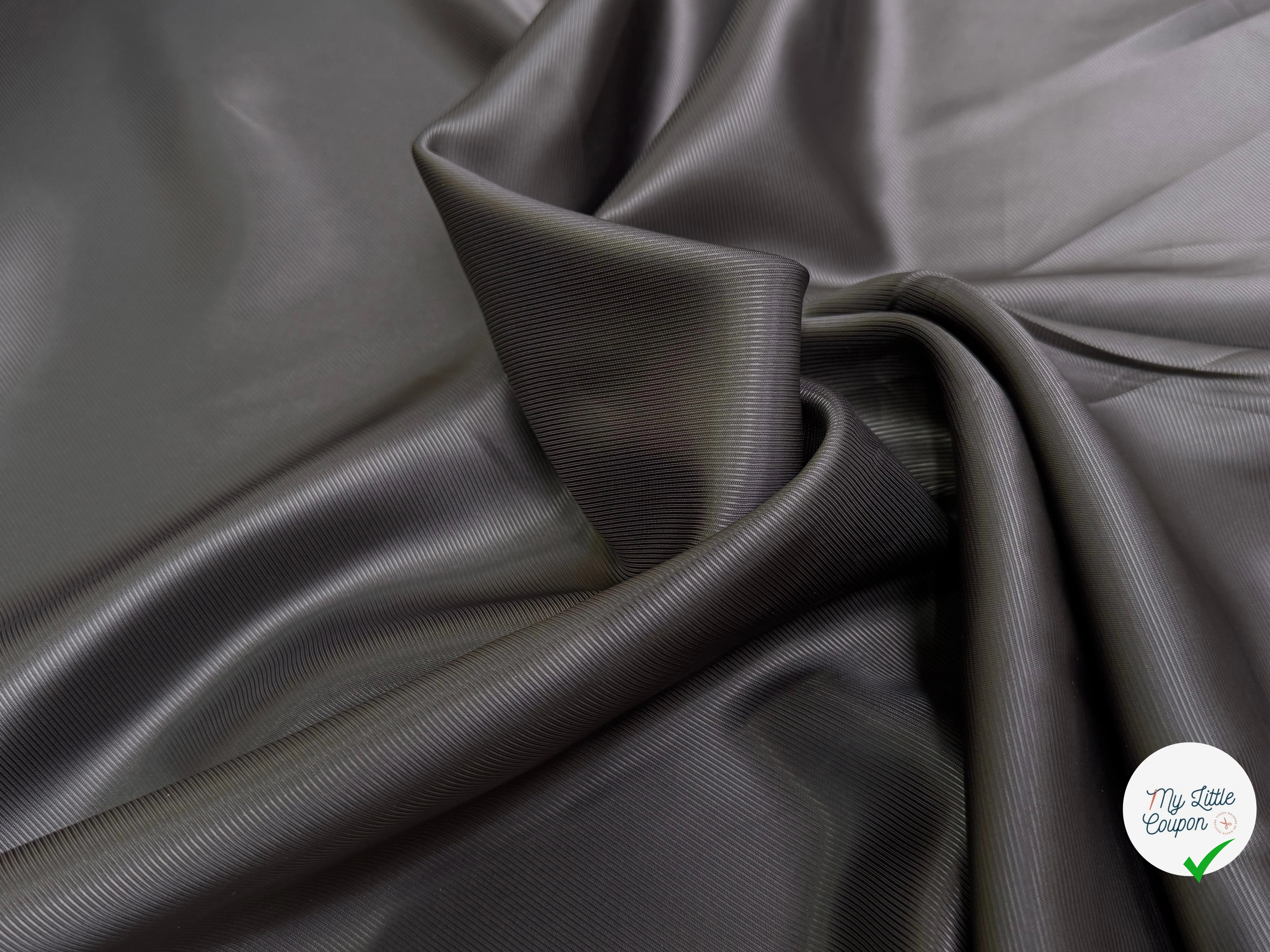 DOUBLURE DRILL VISCOSE FROIDE MARRON NOISETTE - My Little Coupon