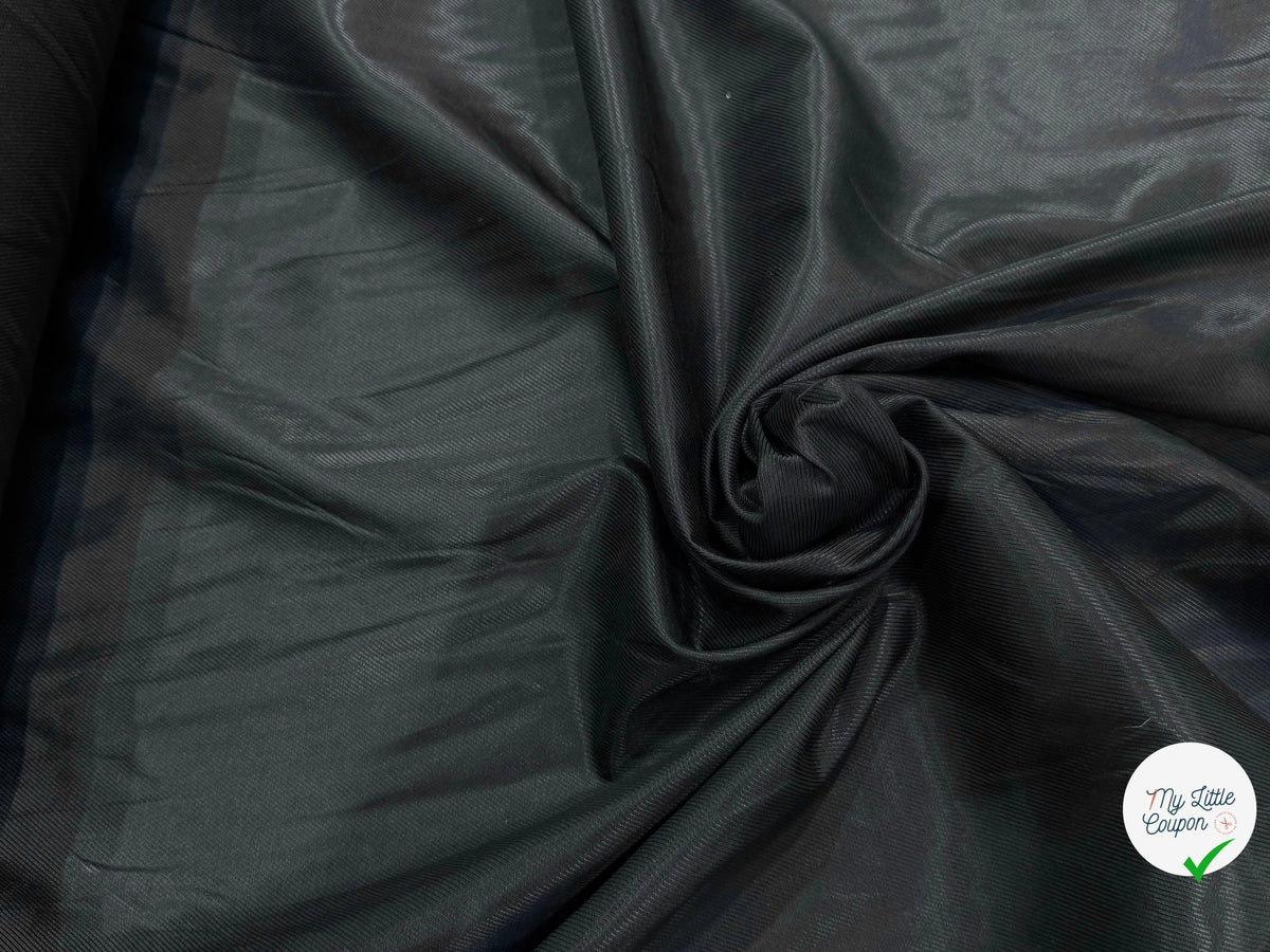 DOUBLURE DRILL VISCOSE SATINÉE NOIRE MATIÈRE NATURELLE - My Little Coupon