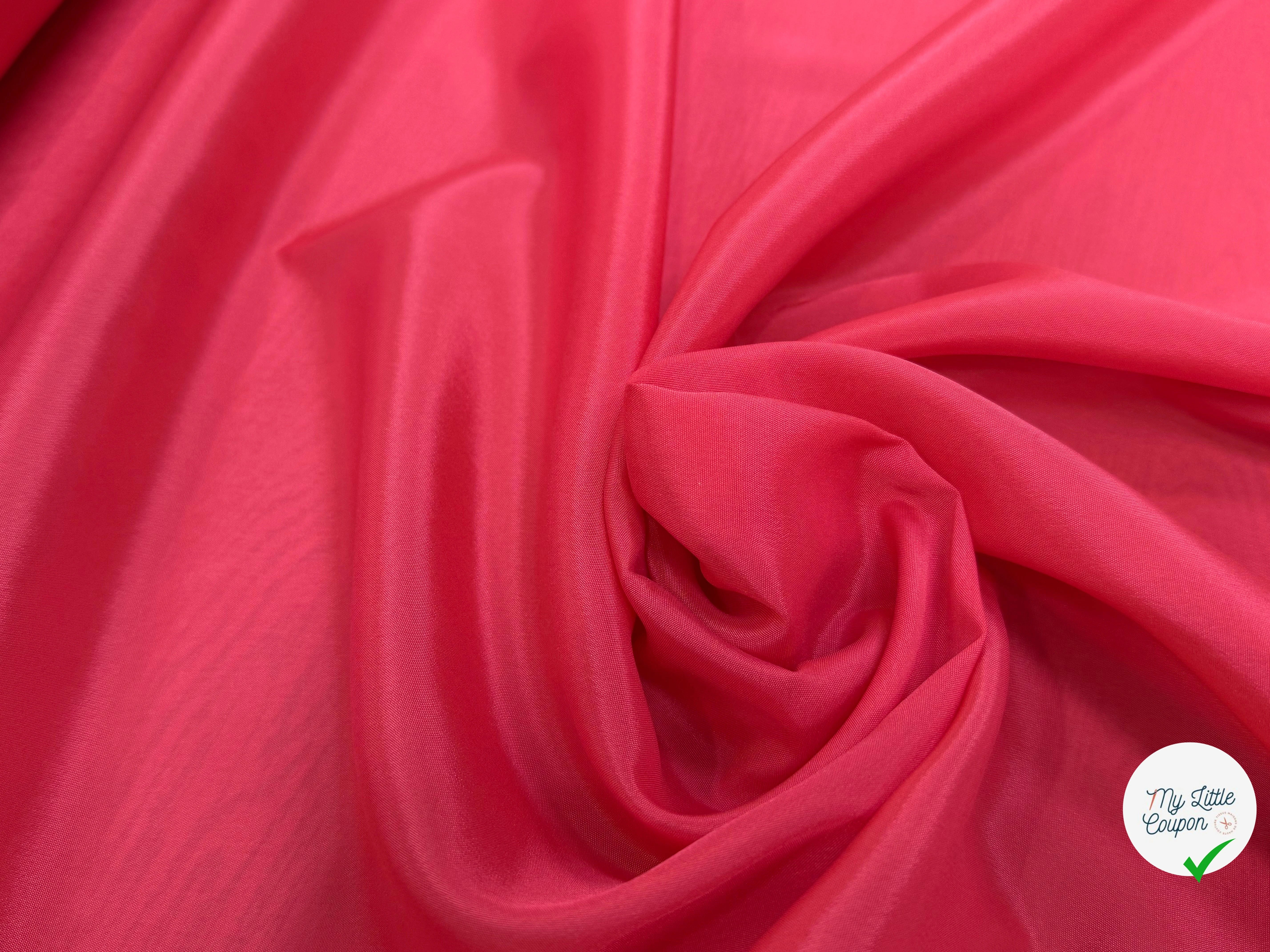 DOUBLURE FINE 68% ACETATE STRETCH ROSE POMPLEMOUSSE - My Little Coupon