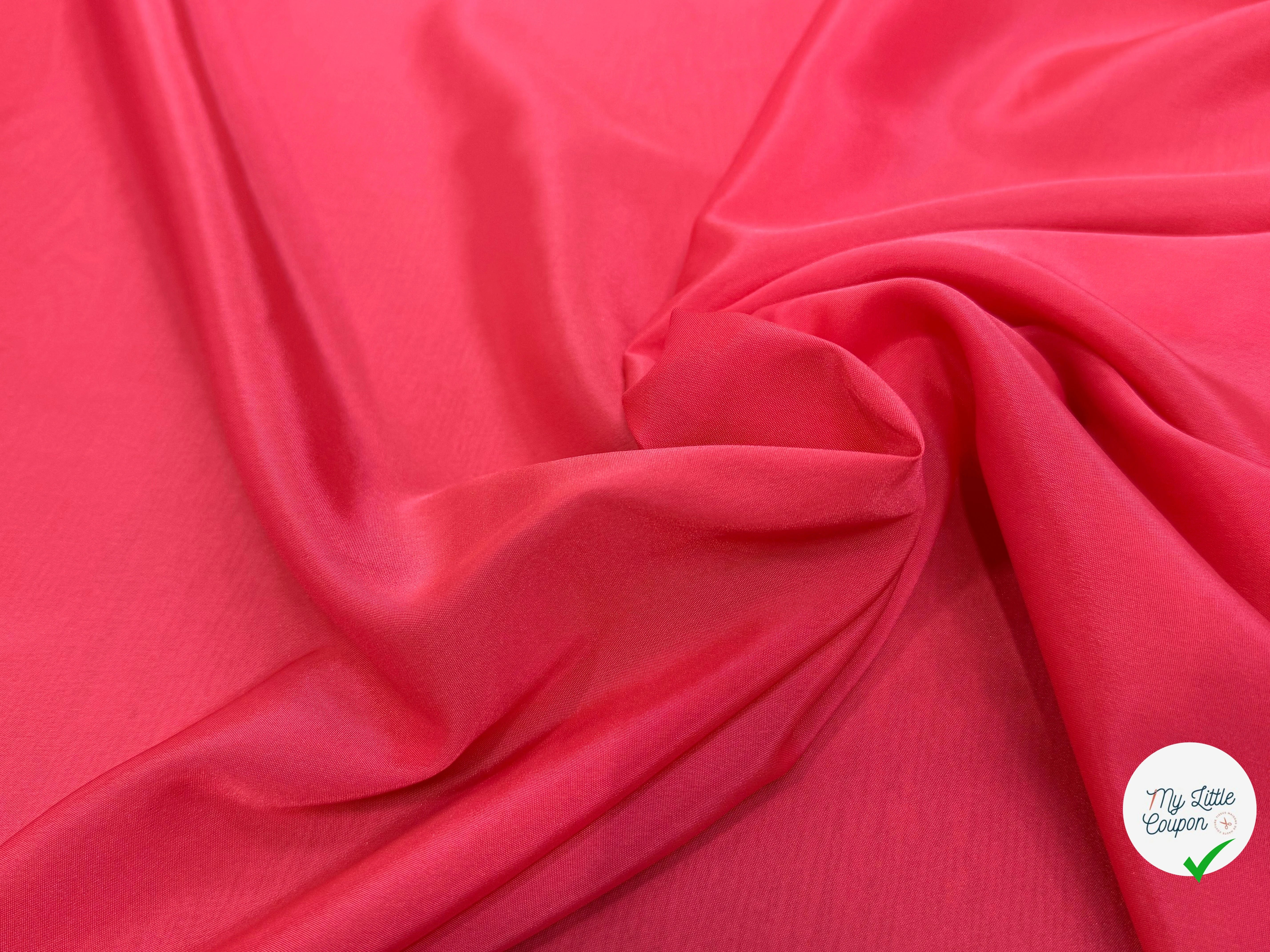 DOUBLURE FINE 68% ACETATE STRETCH ROSE POMPLEMOUSSE - My Little Coupon