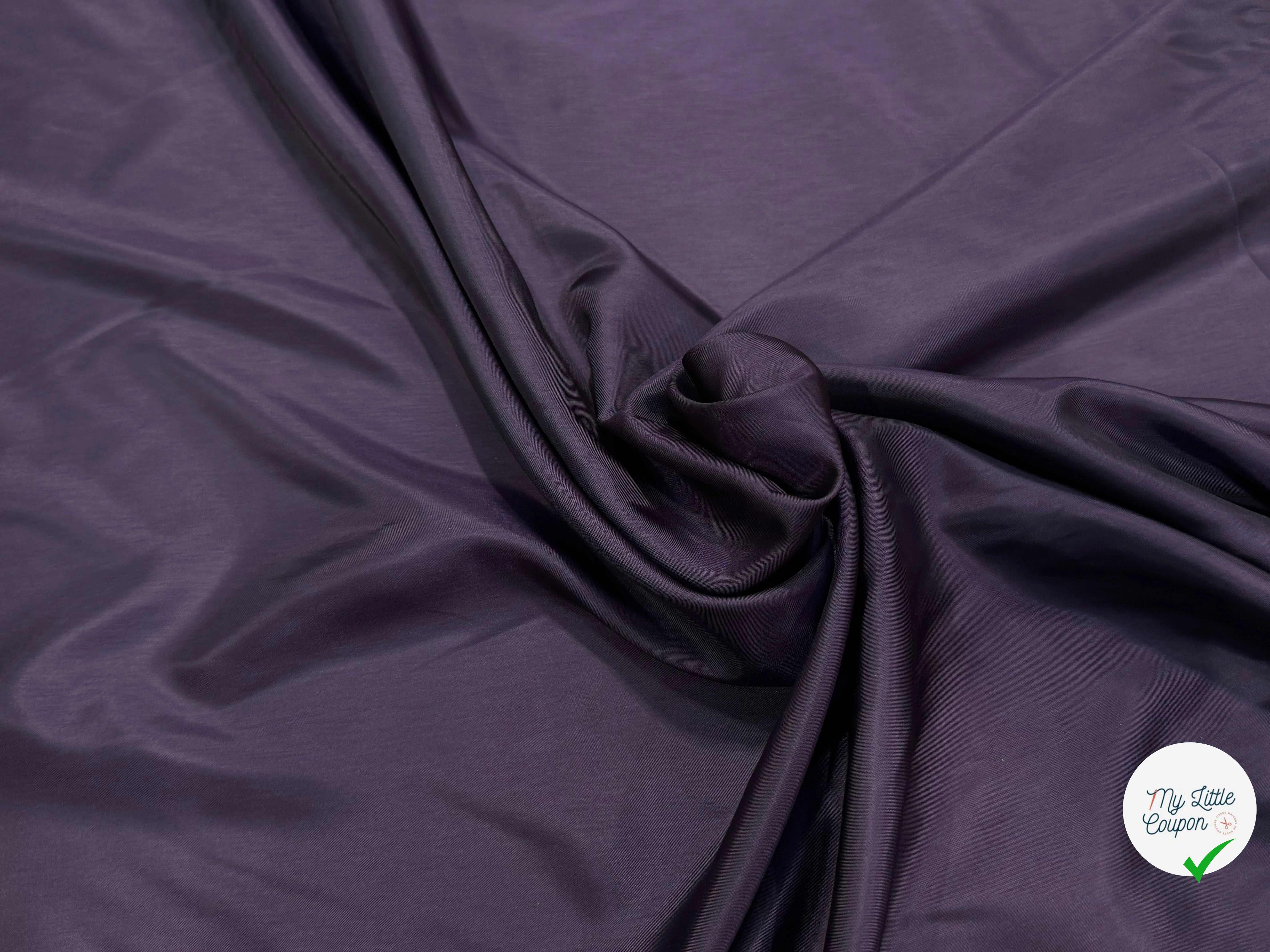 DOUBLURE FINE ET LISSE 100% CUPRO PRUNE - My Little Coupon