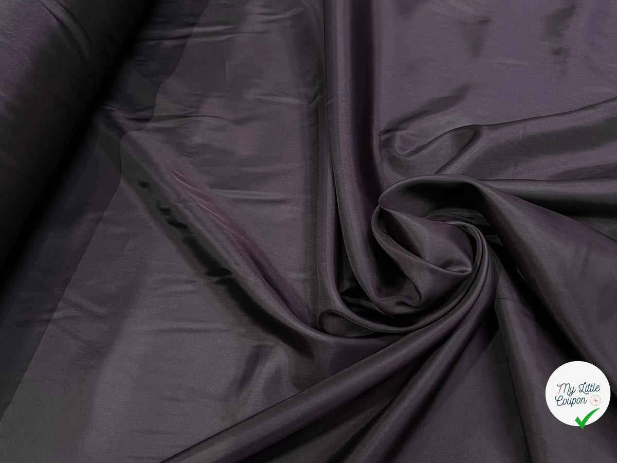 DOUBLURE FINE ET LISSE 62% ACETATE 38% CUPRO MARRON AUBERGINE - My Little Coupon