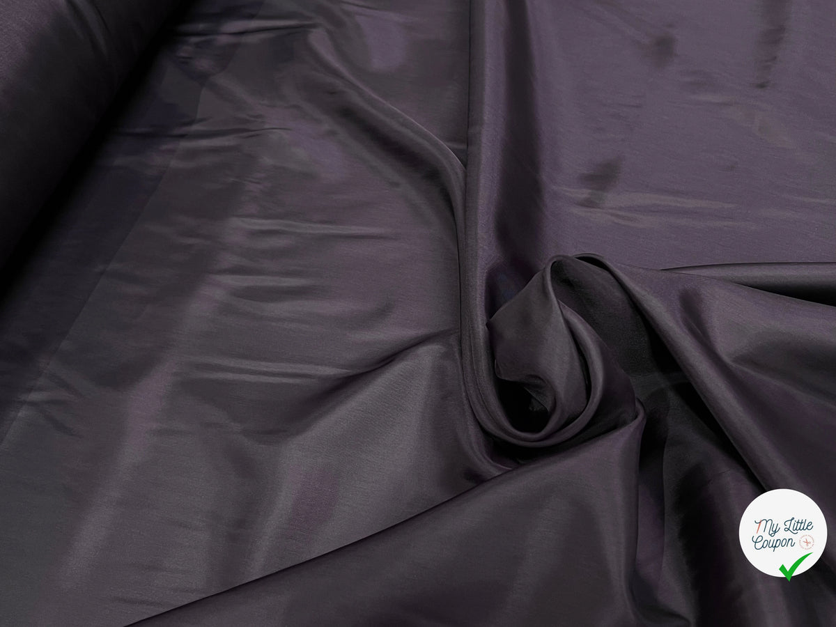 DOUBLURE FINE ET LISSE 62% ACETATE 38% CUPRO MARRON AUBERGINE - My Little Coupon