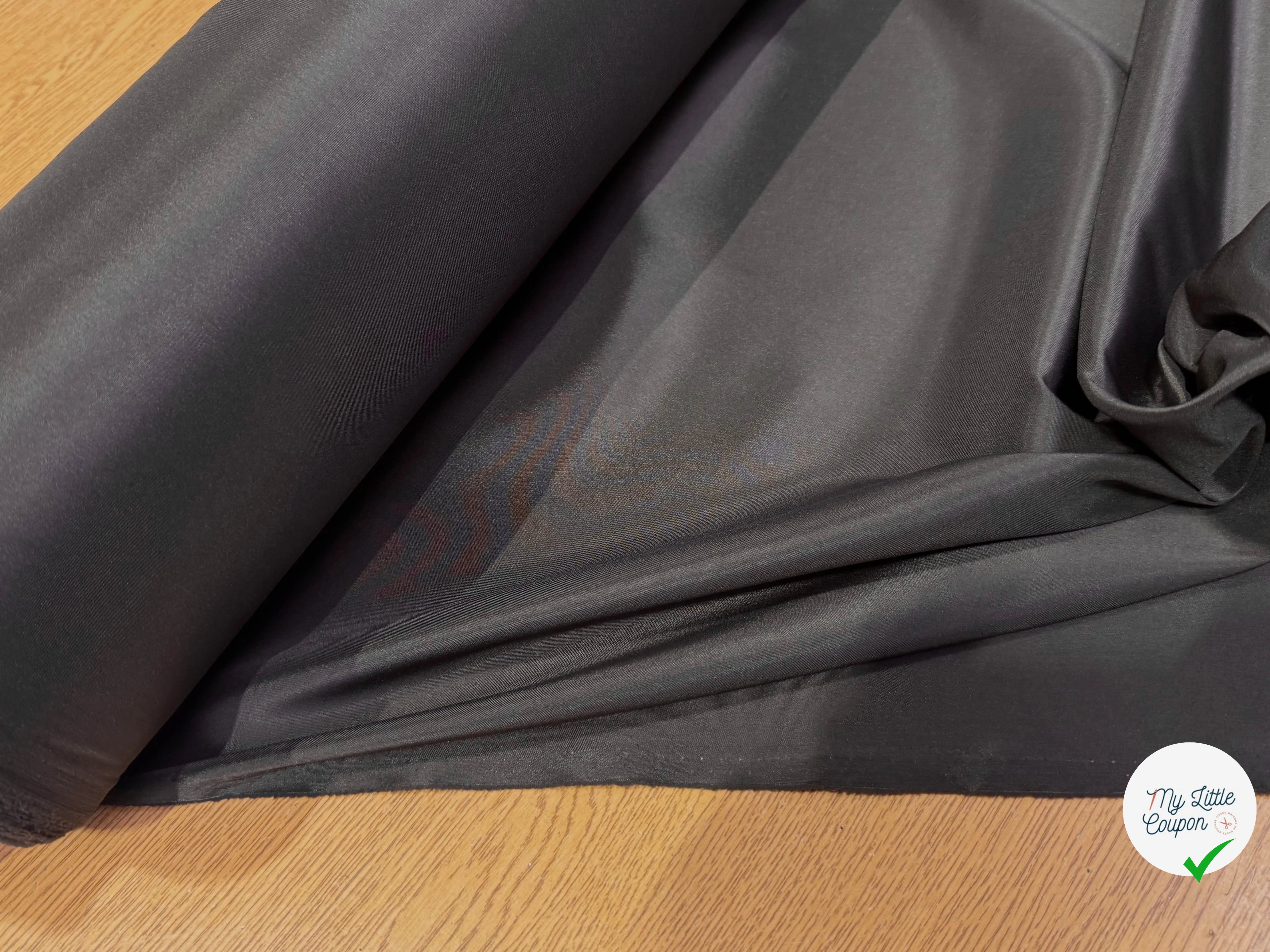 DOUBLURE FINE ET LISSE 62% ACETATE MARRON GLACÉ STRETCH - My Little Coupon