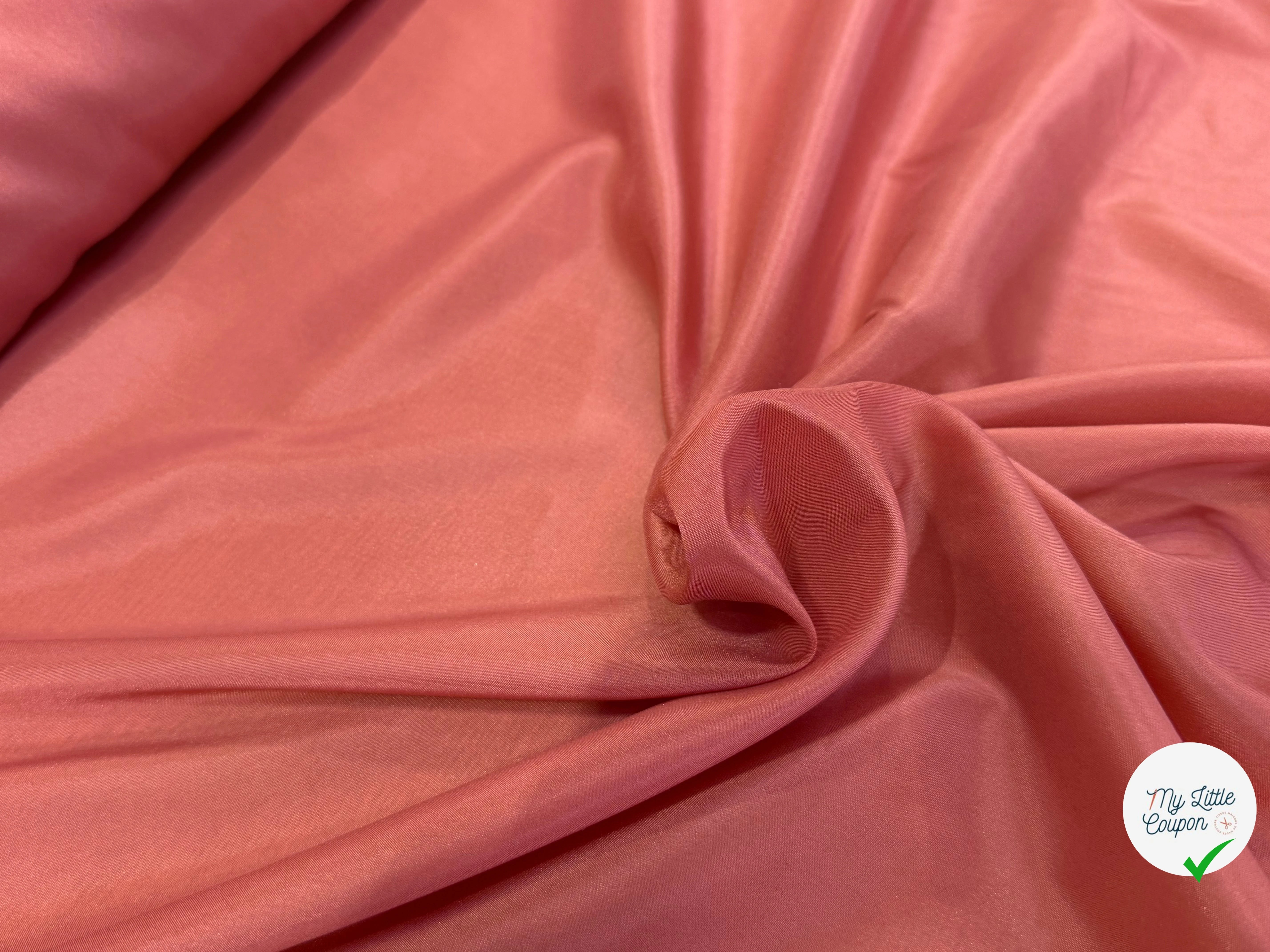 DOUBLURE FLUIDE 68% ACETATE LÉGÈREMENT SATINÉE ROSE PAMPLEMOUSSE - My Little Coupon