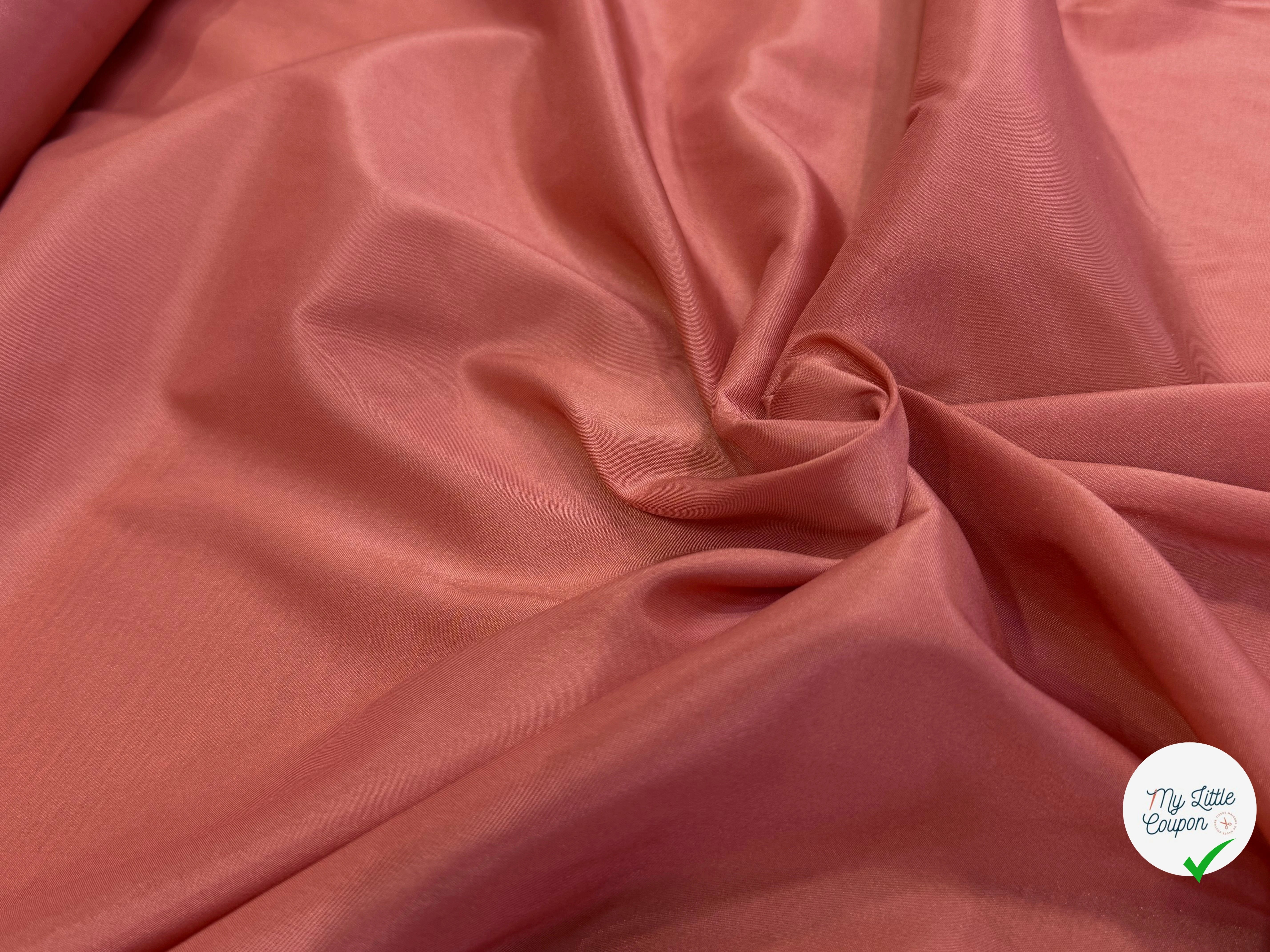 DOUBLURE FLUIDE 68% ACETATE LÉGÈREMENT SATINÉE ROSE PAMPLEMOUSSE - My Little Coupon