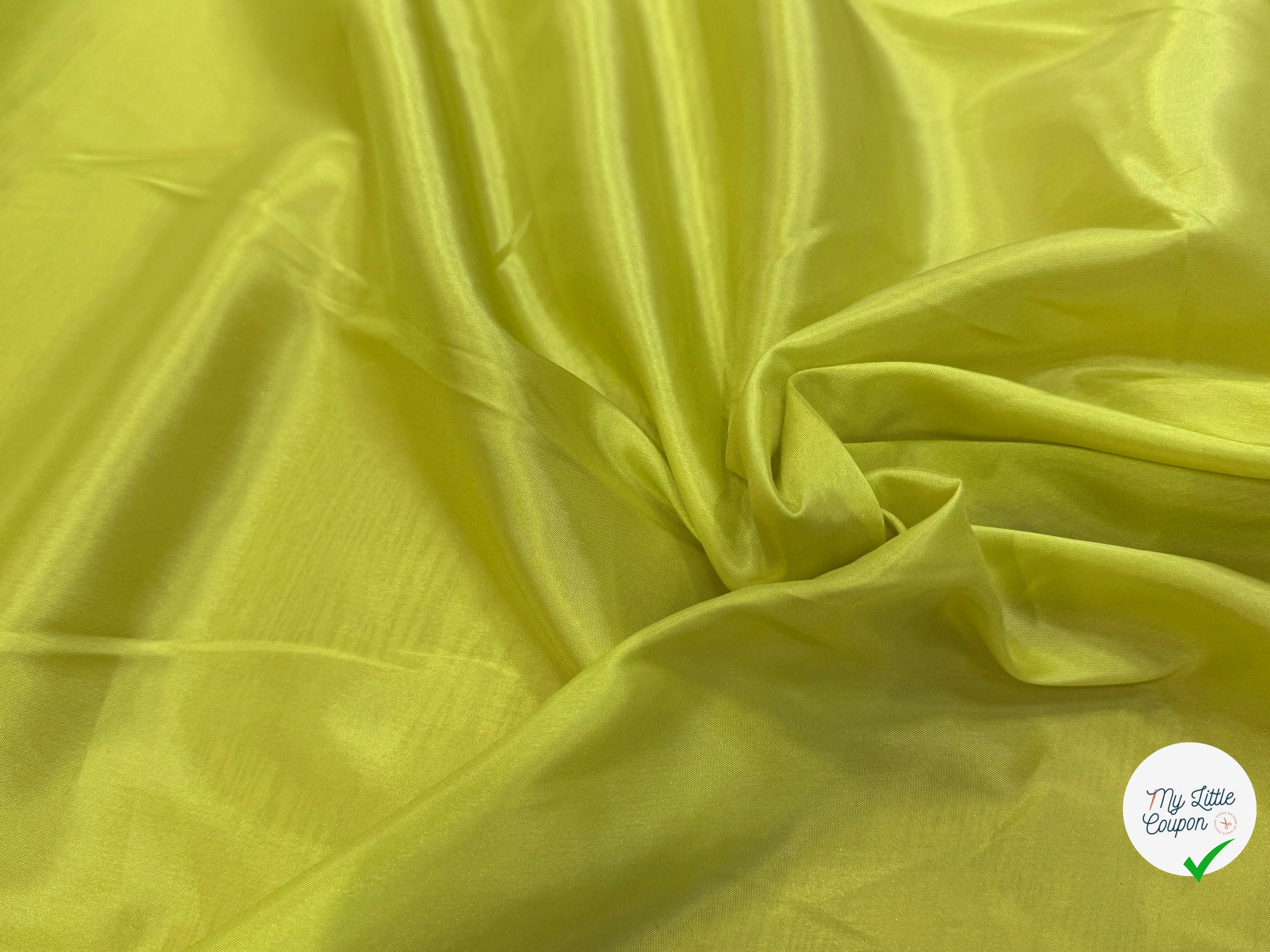 DOUBLURE FLUIDE LÉGÈREMENT SATINÉE JAUNE CITRON - My Little Coupon