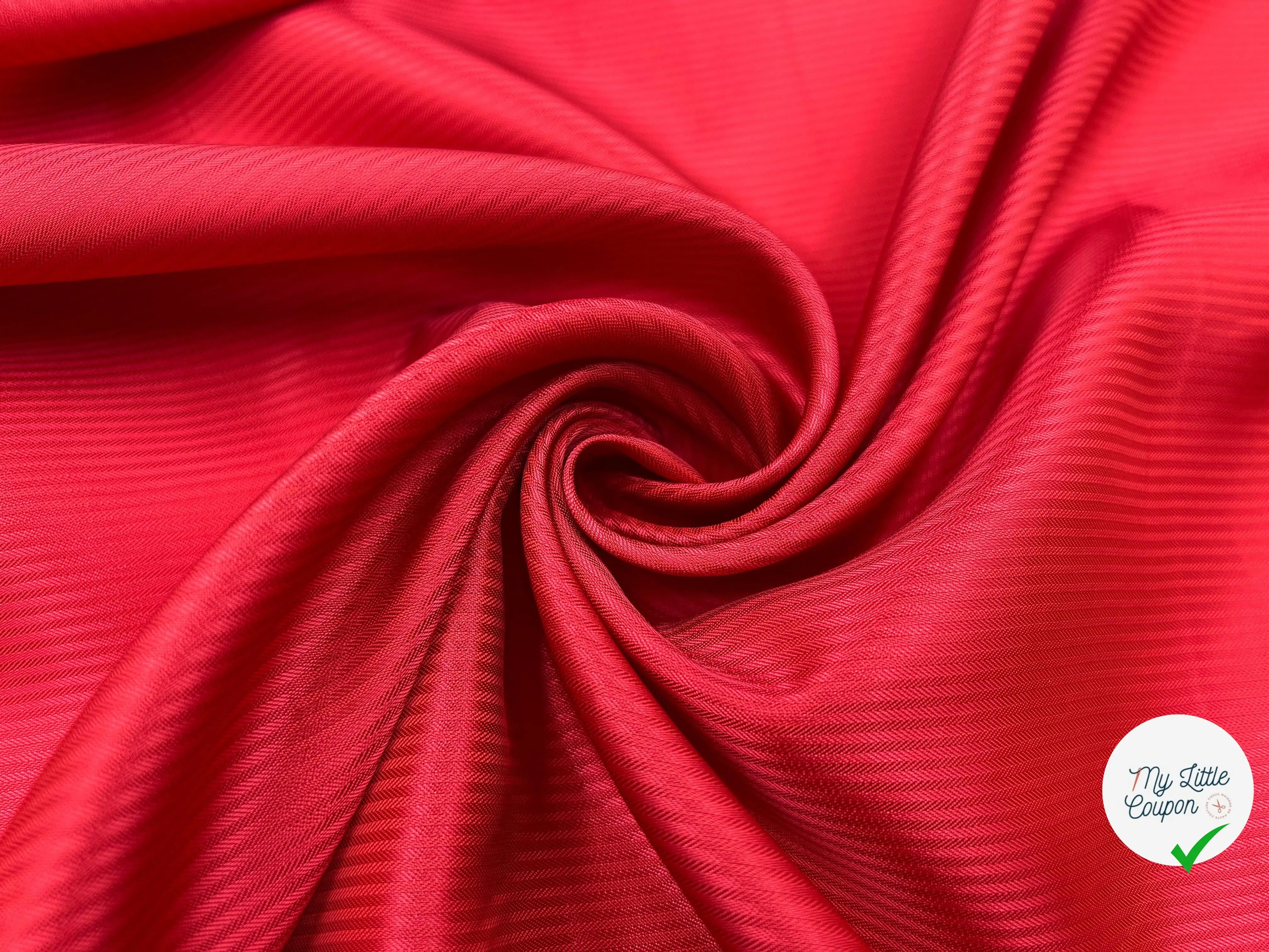 DOUBLURE JACQUARD ROUGE CARMEN - My Little Coupon - tissu - coudre