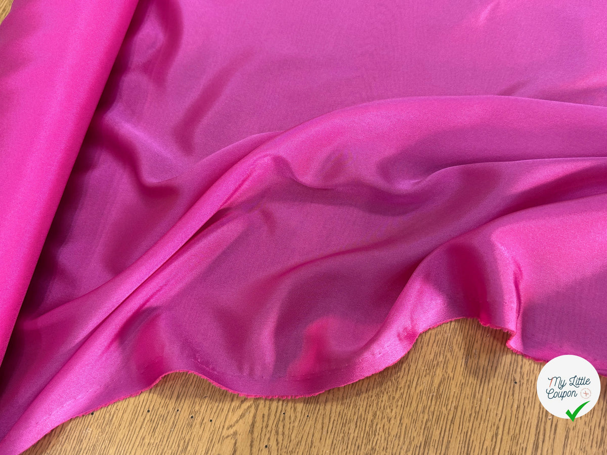 DOUBLURE LÉGÈREMENT SATINÉE ET STRETCH ROSE BARBIE - My Little Coupon