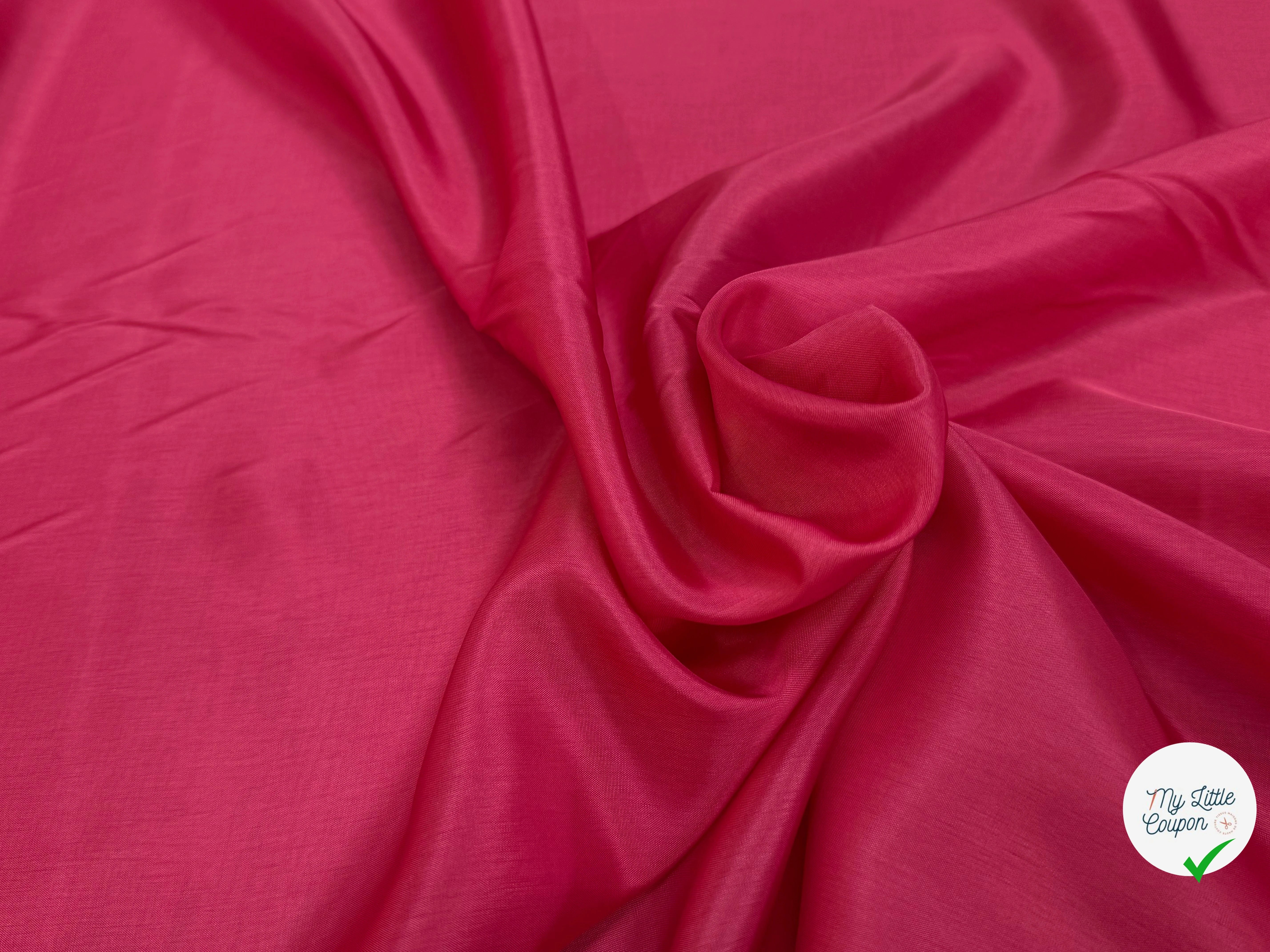 DOUBLURE PÉTALE DE ROSE FUSHIA LÉGÈREMENT SATINÉE - My Little Coupon