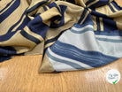 DOUBLURE POLYESTER GROSSE RAYURE BLEU MARON NOIR - My Little Coupon