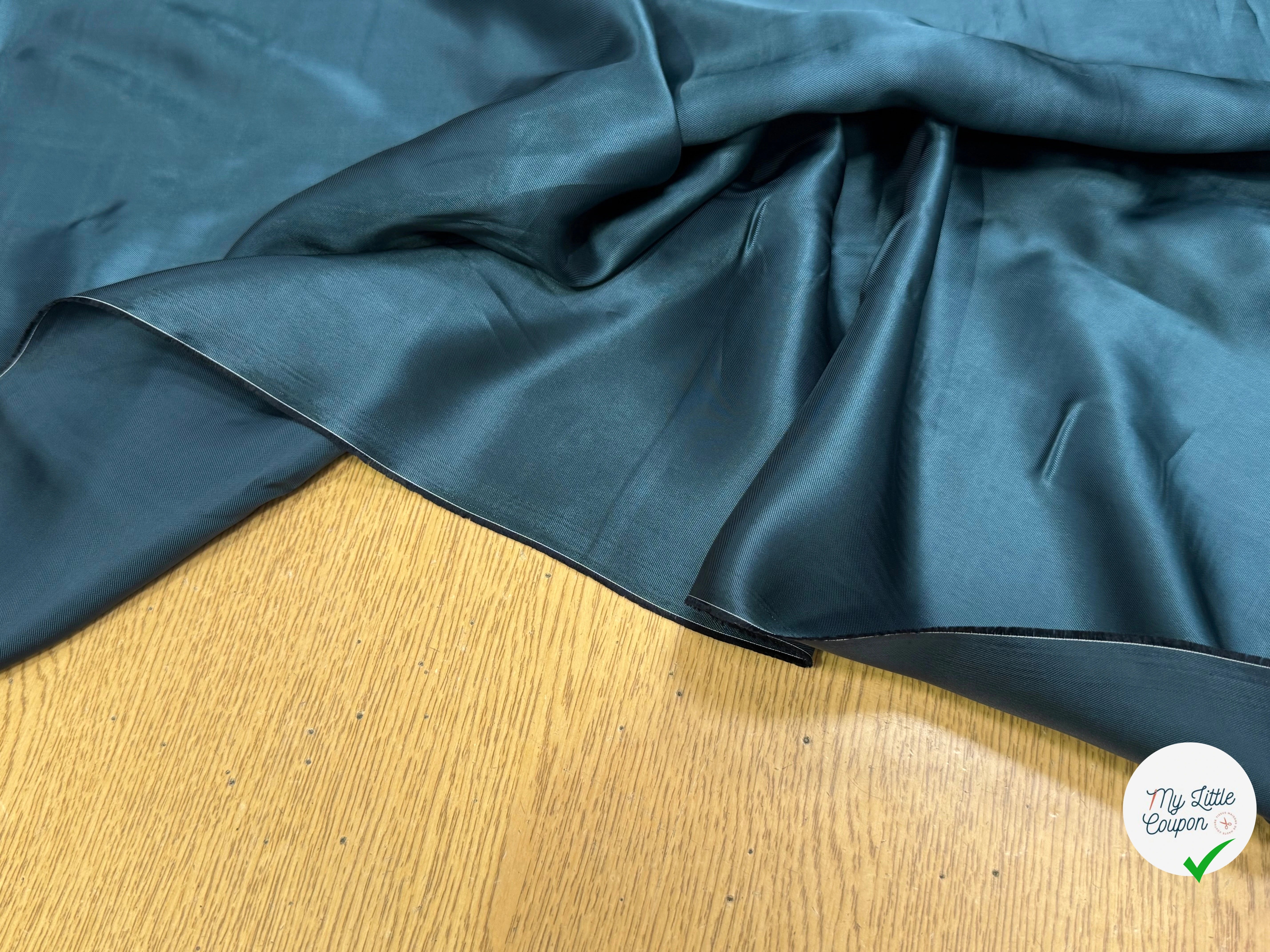 DOUBLURE SATIN  100% VISCOSE VERT SAPIN - My Little Coupon