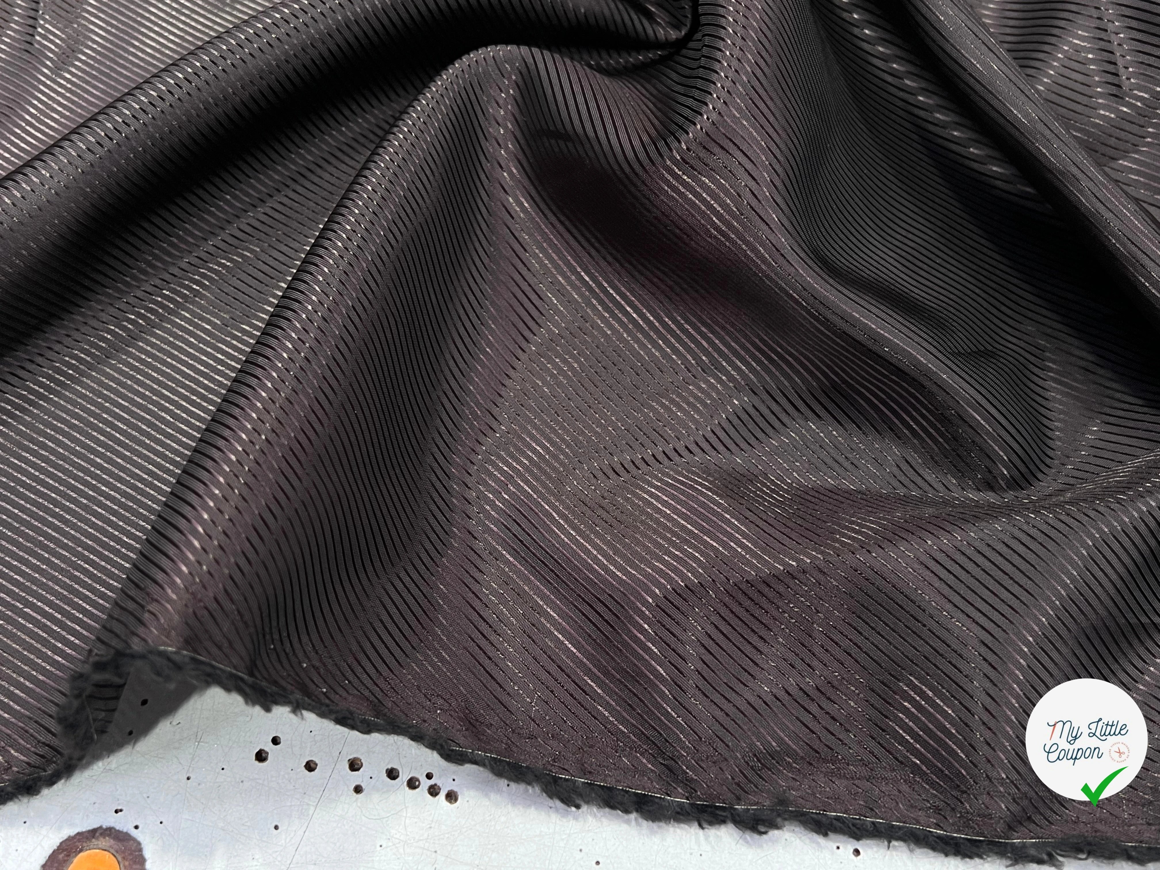 DOUBLURE SATIN FACON DRILL MARRON FONCÉ - My Little Coupon