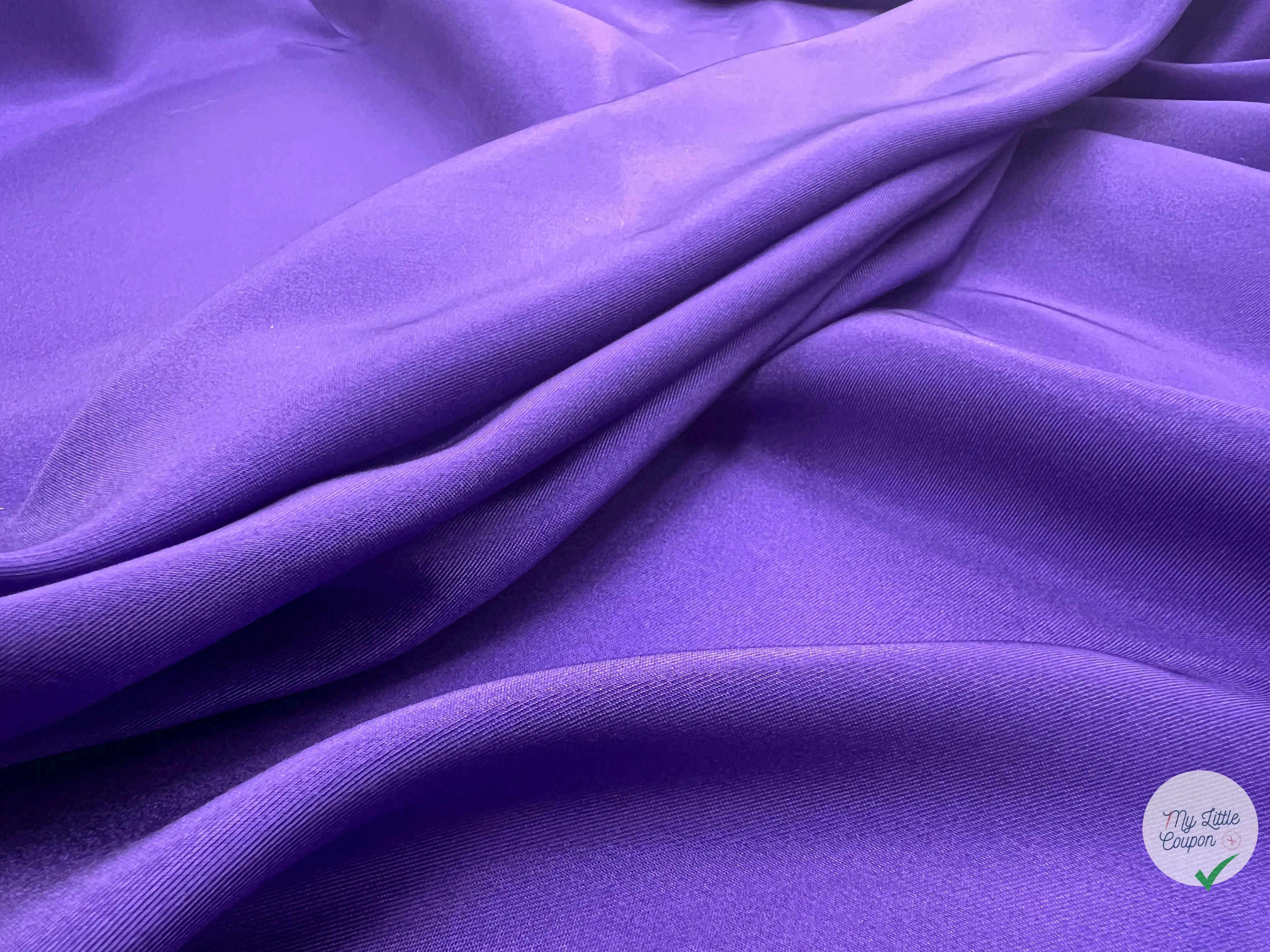 DOUBLURE SATIN STRETCH COUTURE VIOLET - coupon de tissu de 3 mètres - My Little Coupon - tissu - coudre