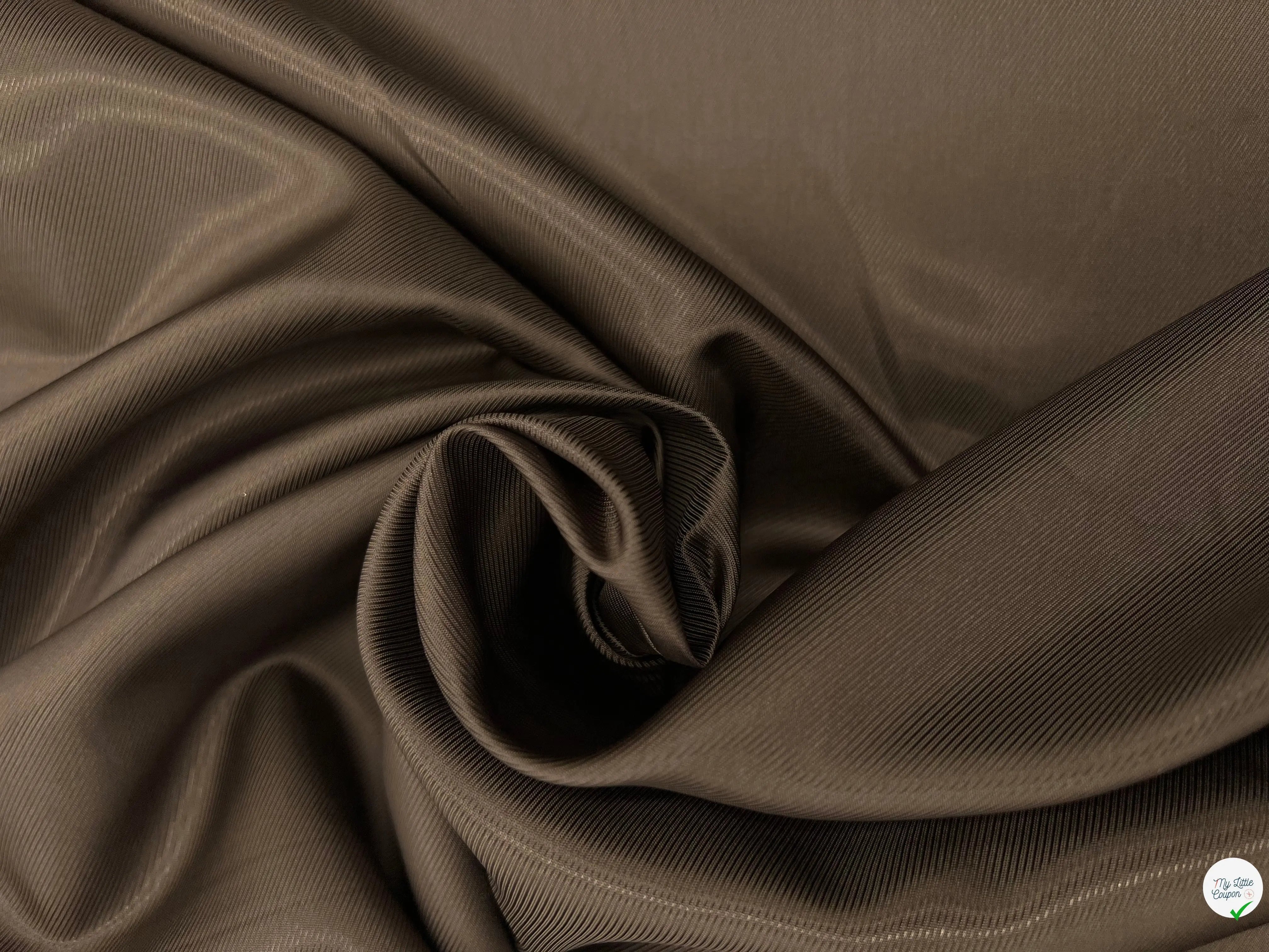 DOUBLURE SATIN VISCOSE TWILL RÉGLISSE - My Little Coupon