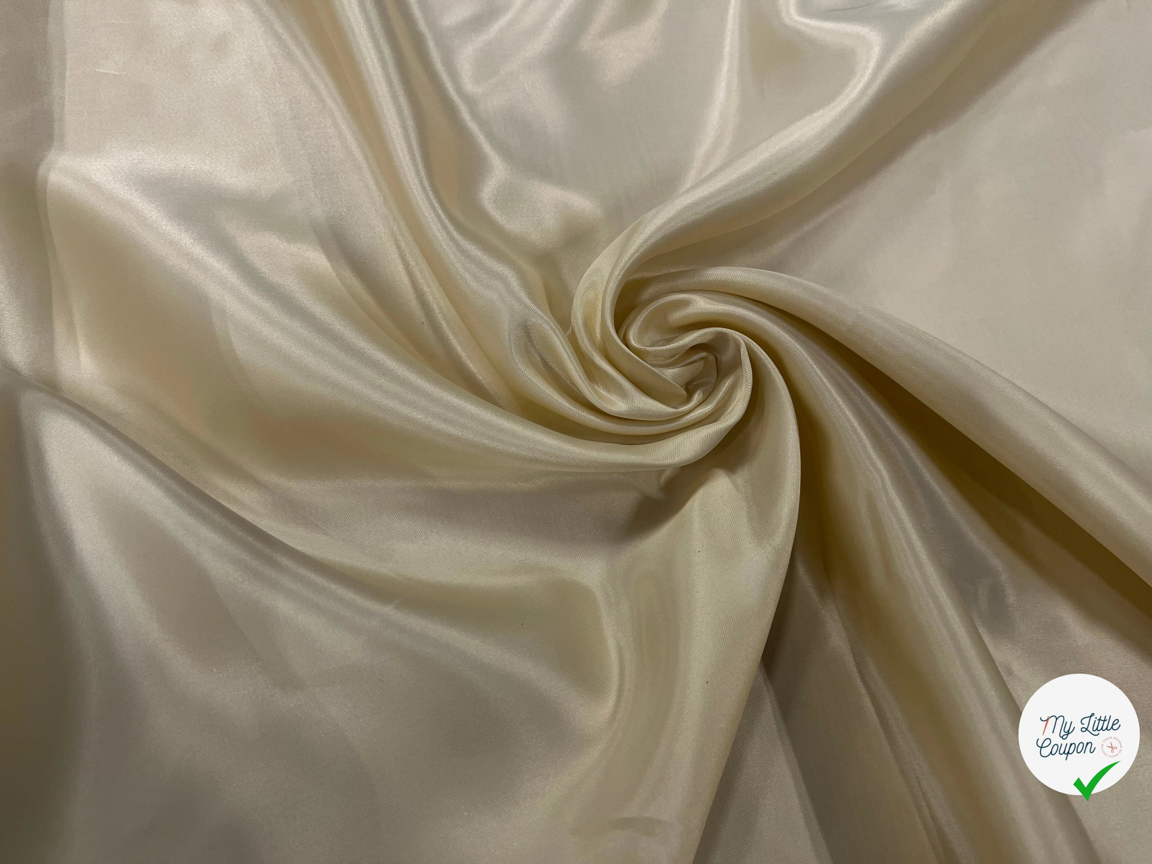 DOUBLURE SATIN VISCOSE VANILLE 70% VISCOSE - My Little Coupon