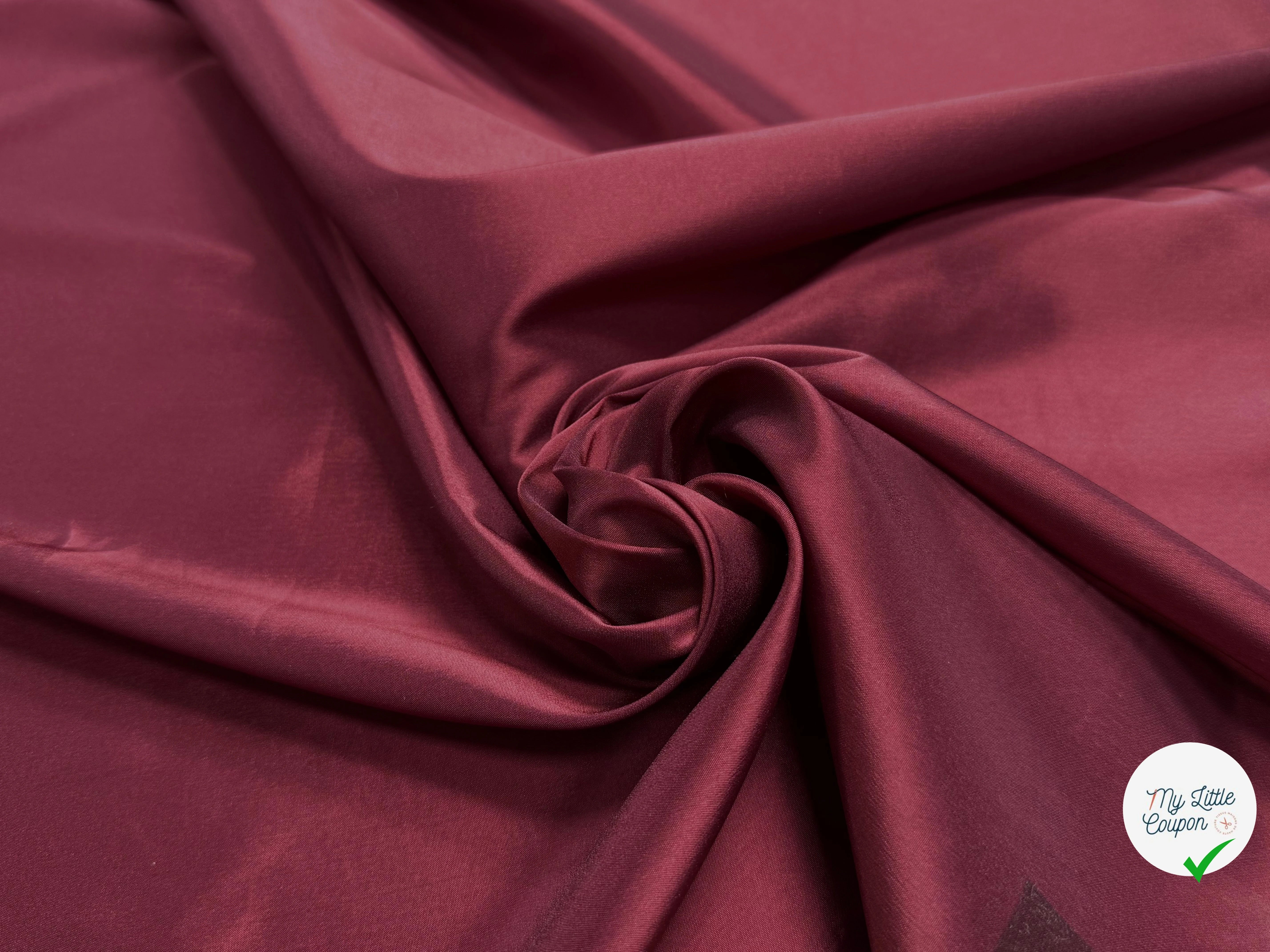 DOUBLURE SATINÉE BORDEAUX STRETCH 67% ACETATE - My Little Coupon