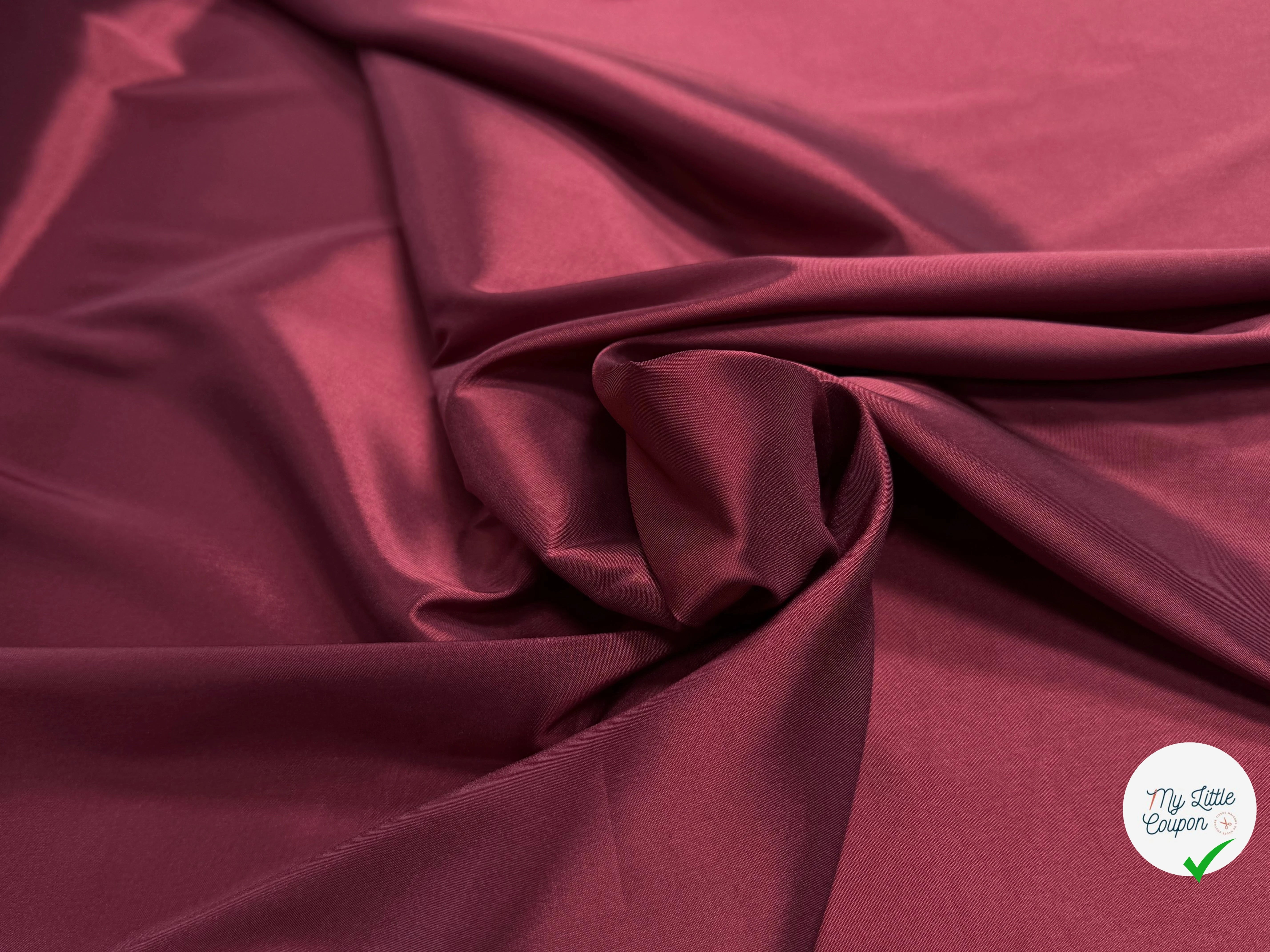 DOUBLURE SATINÉE BORDEAUX STRETCH 67% ACETATE - My Little Coupon