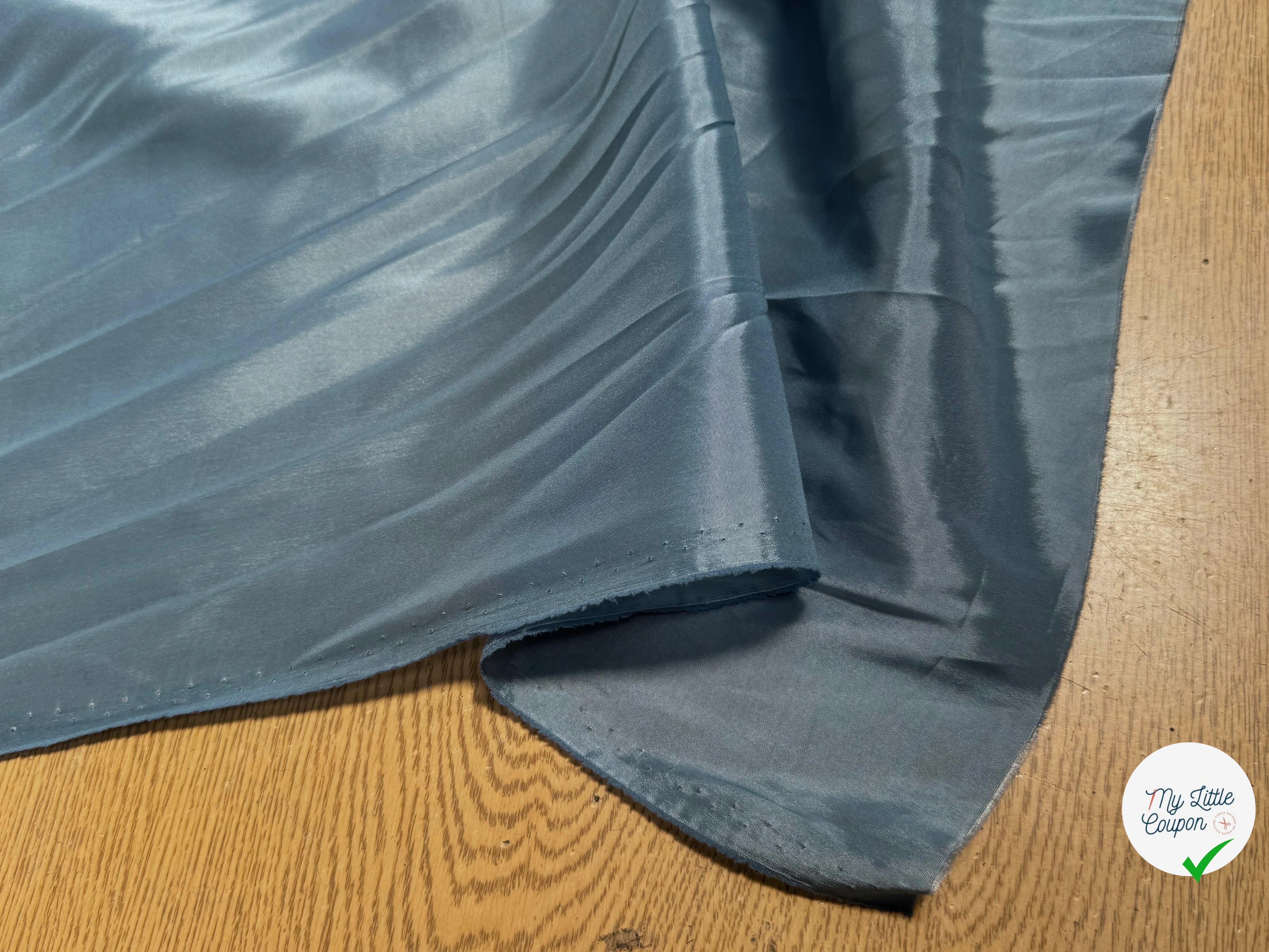 DOUBLURE SATINÉE STRETCH BLEU GRIS - My Little Coupon
