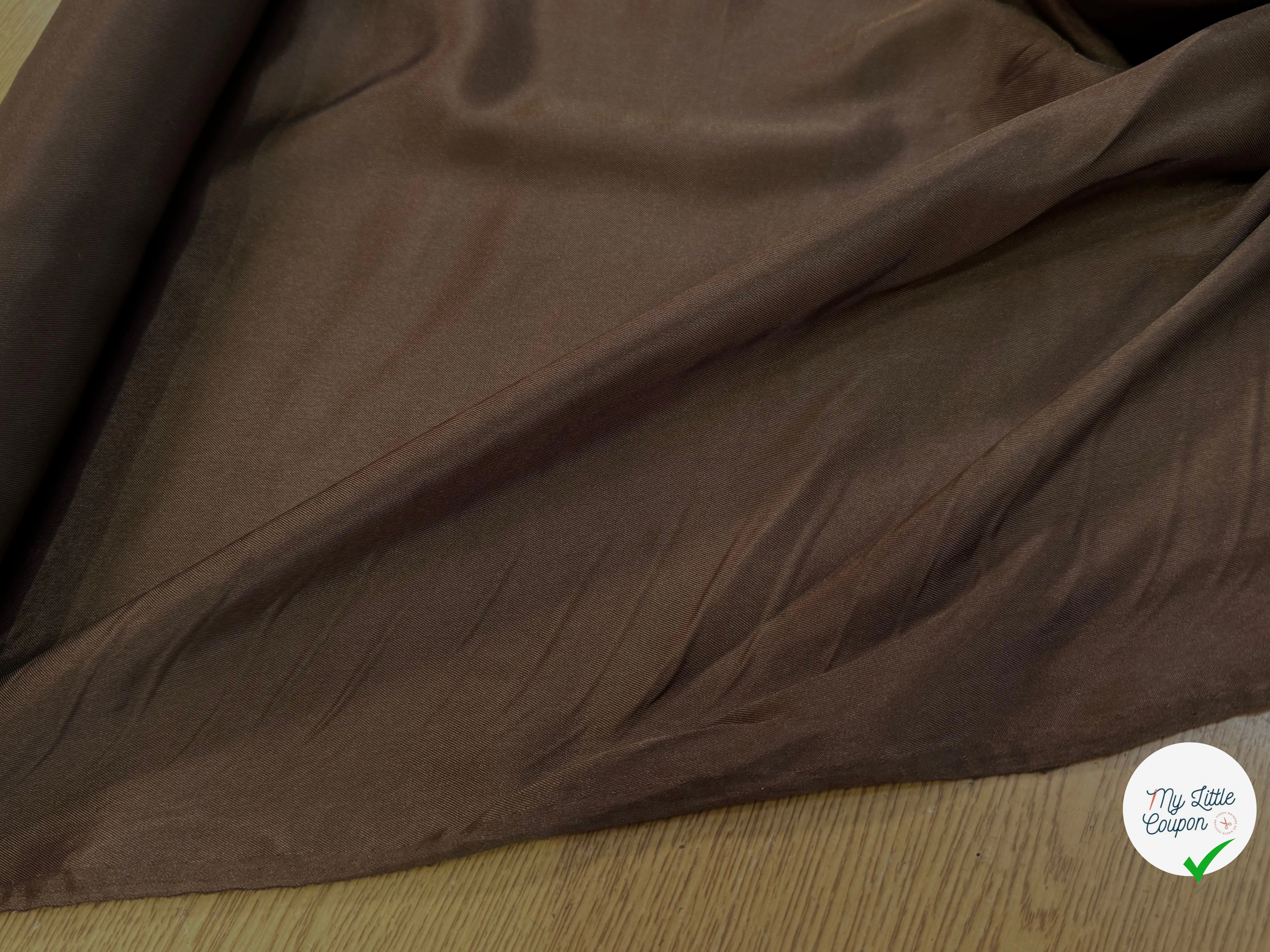 DOUBLURE SATINÉE STRETCH CHOCOLAT - My Little Coupon