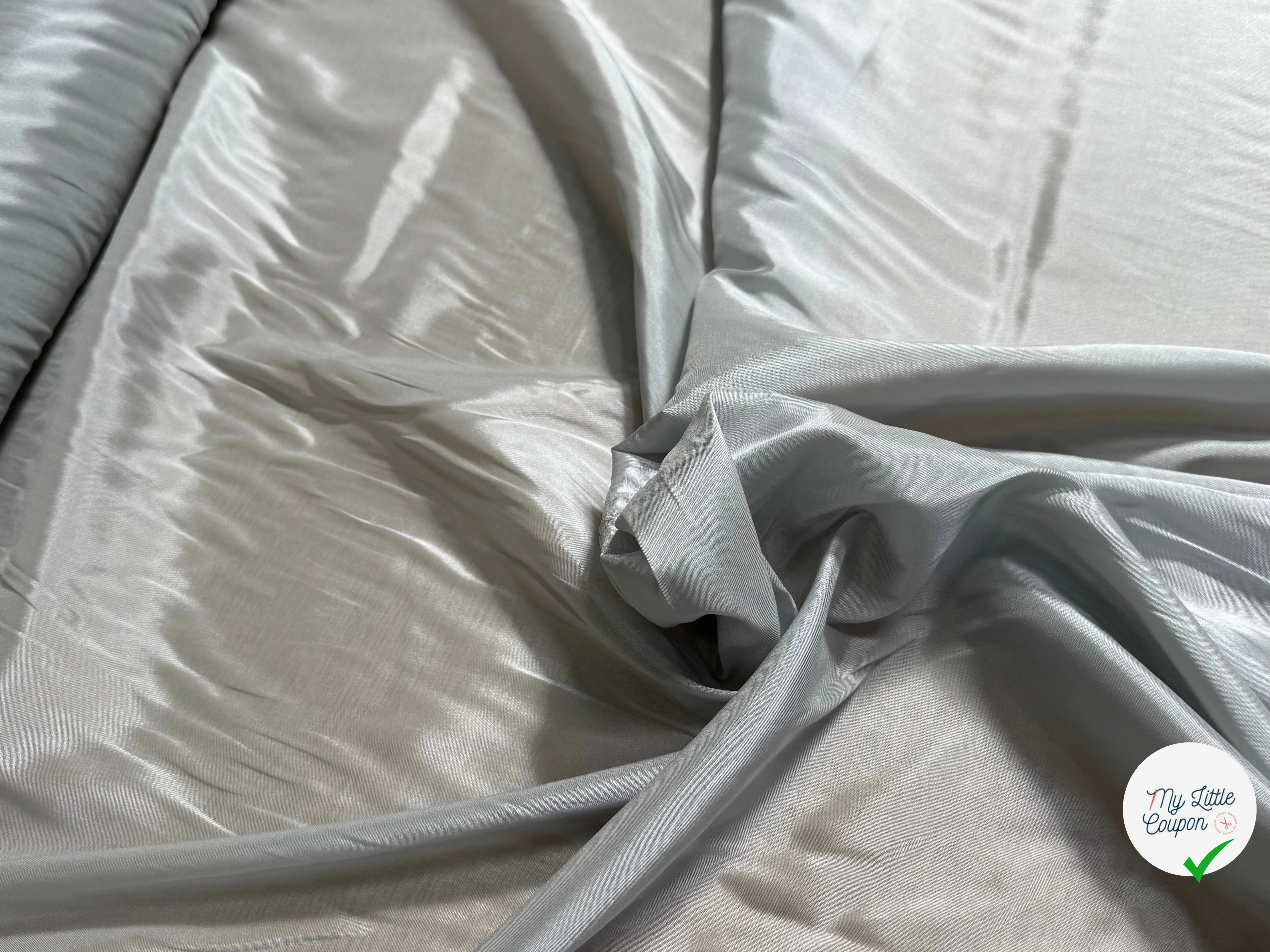 DOUBLURE SATINÉE STRETCH GRIS D'ACIER - My Little Coupon