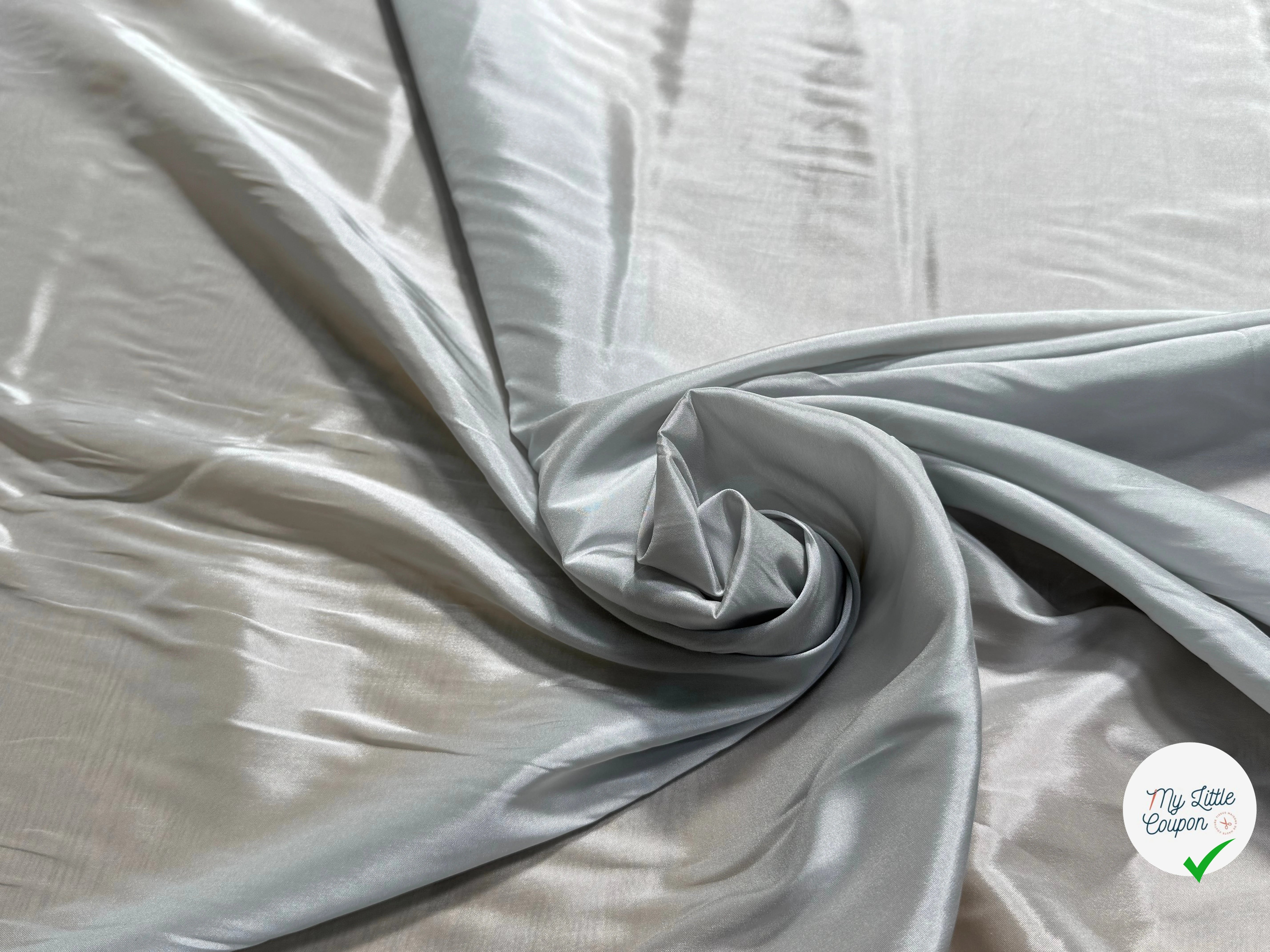 DOUBLURE SATINÉE STRETCH GRIS D'ACIER - My Little Coupon