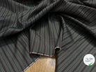 DOUBLURE SERGÉE MIGNONNETTE RAYÉE FOND MÉTAL BORDEAUX - My Little Coupon