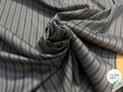 DOUBLURE SERGÉE MIGNONNETTE RAYÉE FOND MÉTAL BORDEAUX - My Little Coupon