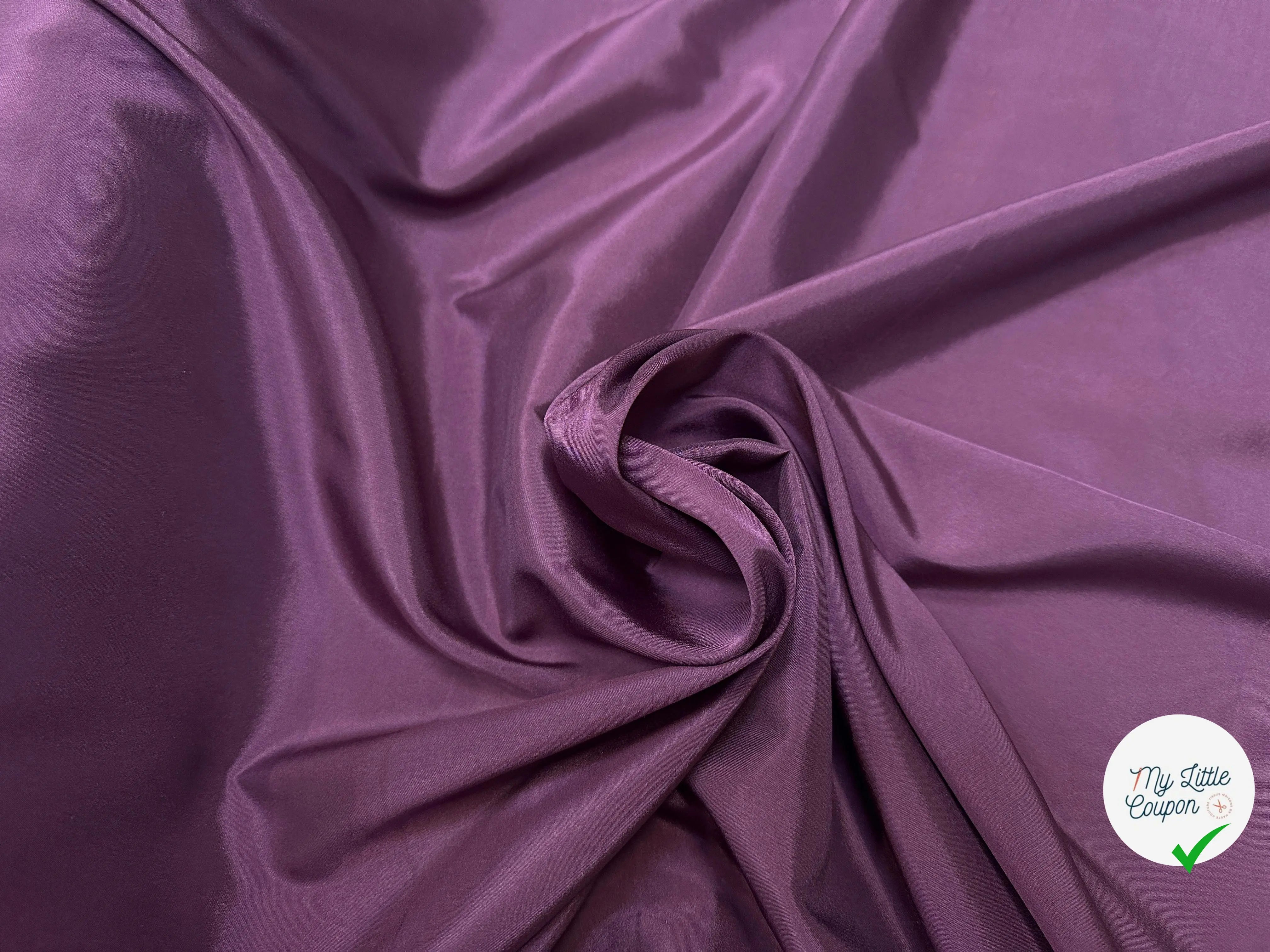 DOUBLURE TAFFETAS ACETATE AUBERGINE - My Little Coupon