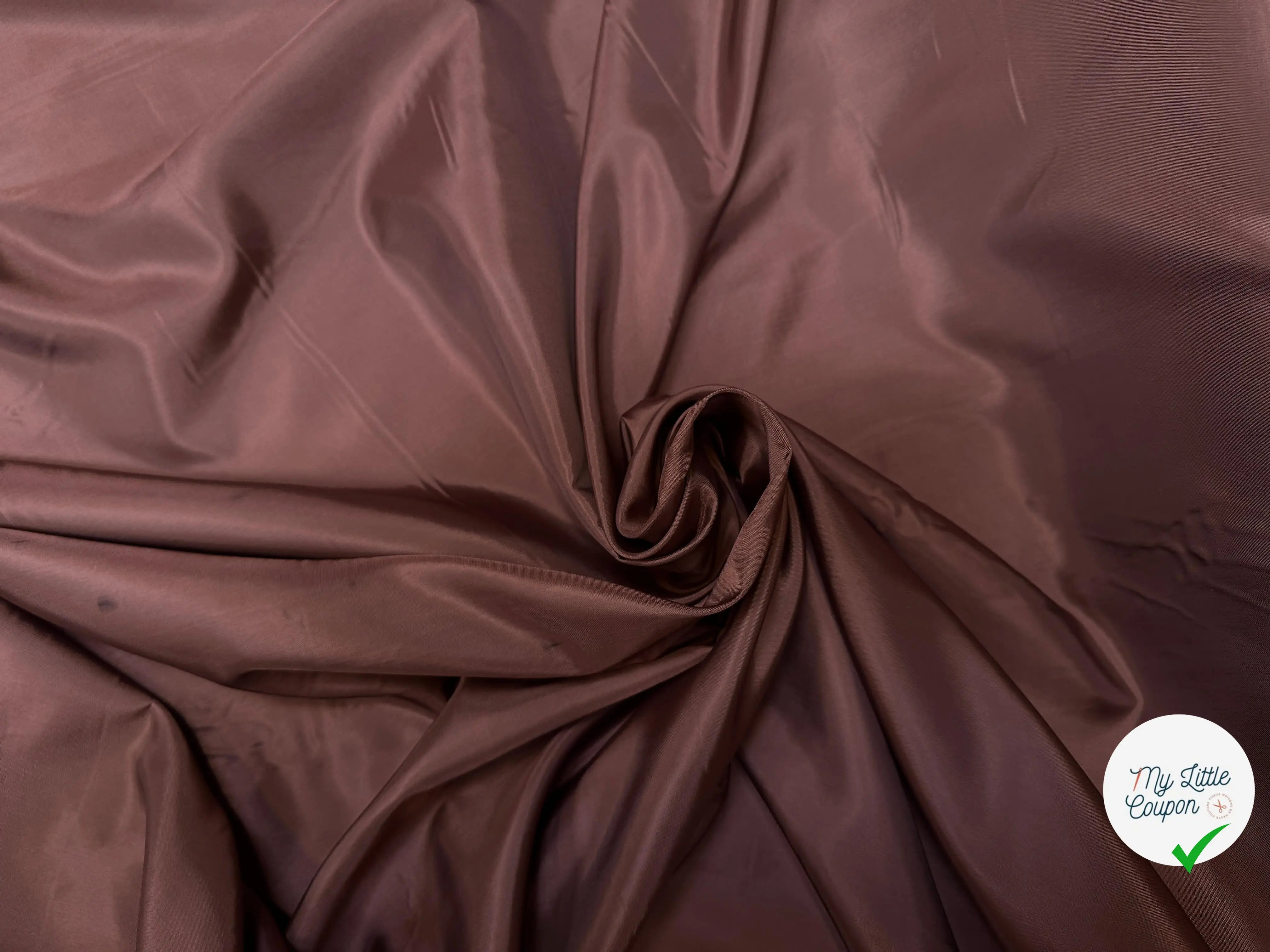 DOUBLURE TAFFETAS ACETATE GLACE AU CHOCOLAT - My Little Coupon