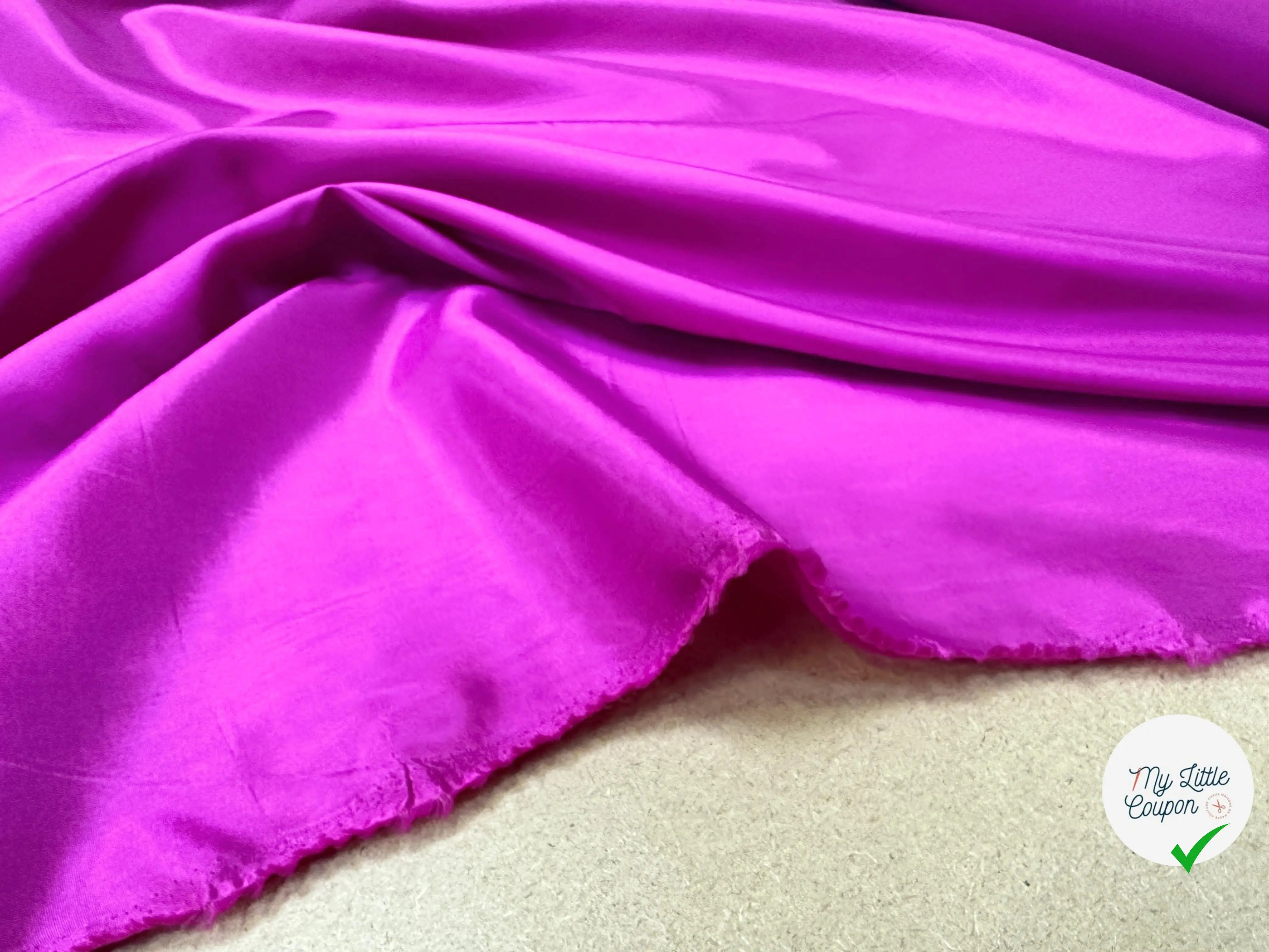 DOUBLURE TAFFETAS ACETATE ROSE FUSCHSIA - My Little Coupon