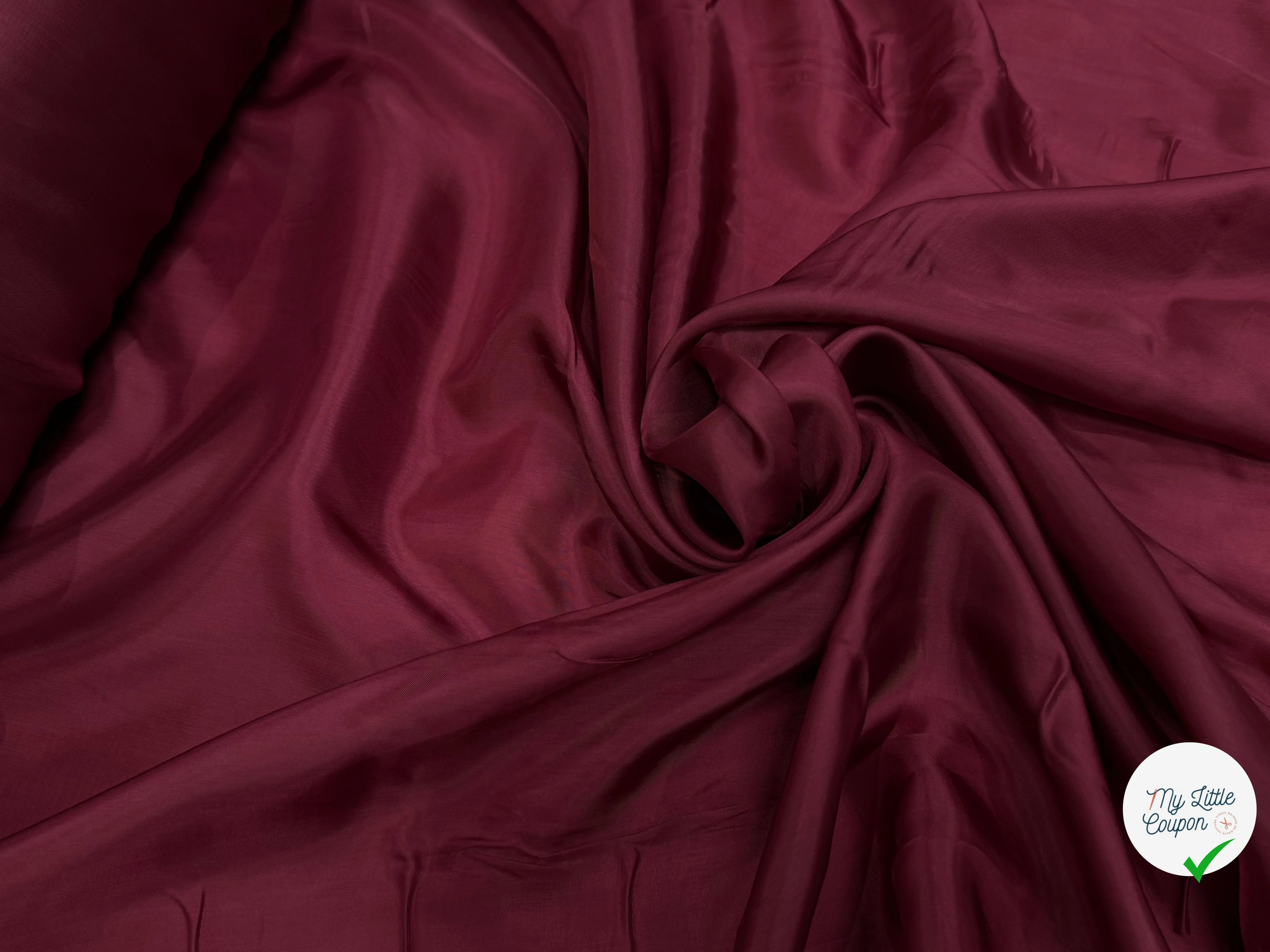 DOUBLURE ULTRA FINE ET SOFT 100% VISCOSE ROUGE BORDEAUX - My Little Coupon