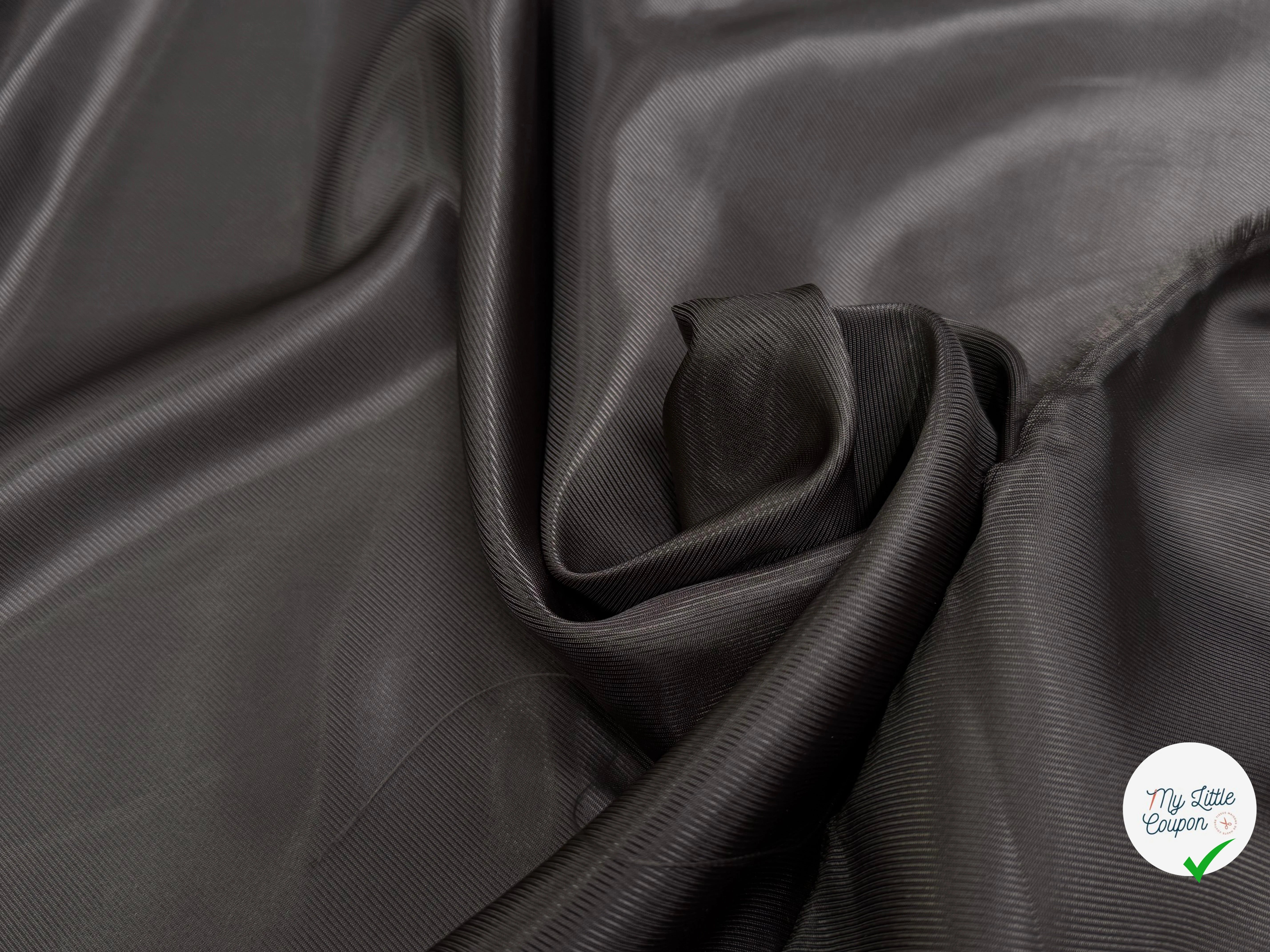 DOUBLURE VISCOSE ACETATE DRILL MARRON FONCÉ 51% VISCOSE - My Little Coupon
