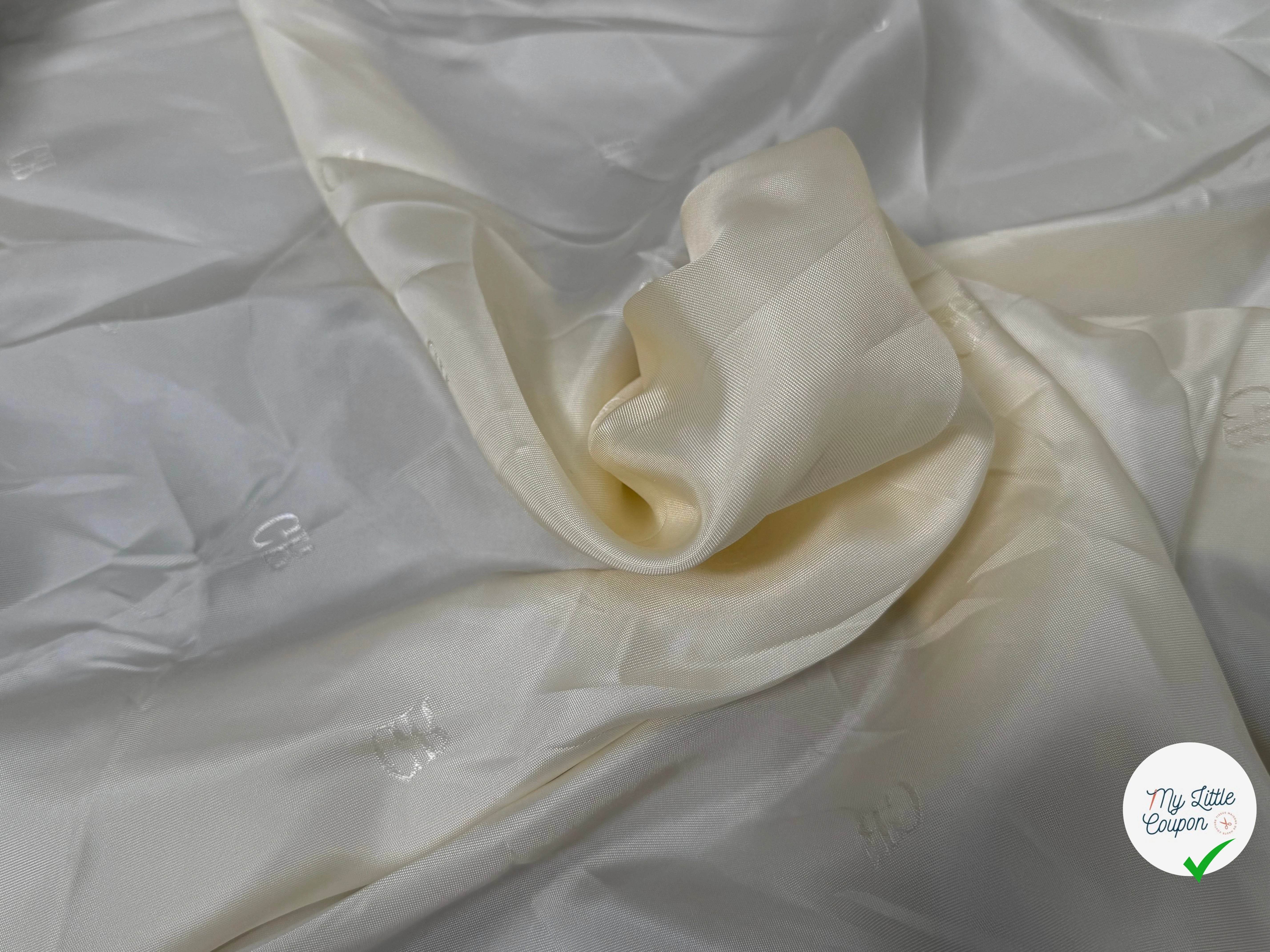 DOUBLURE VISCOSE ACETATE FROIDE #TAG GR ÉCRU LÉGÈREMENT VANILLE - My Little Coupon