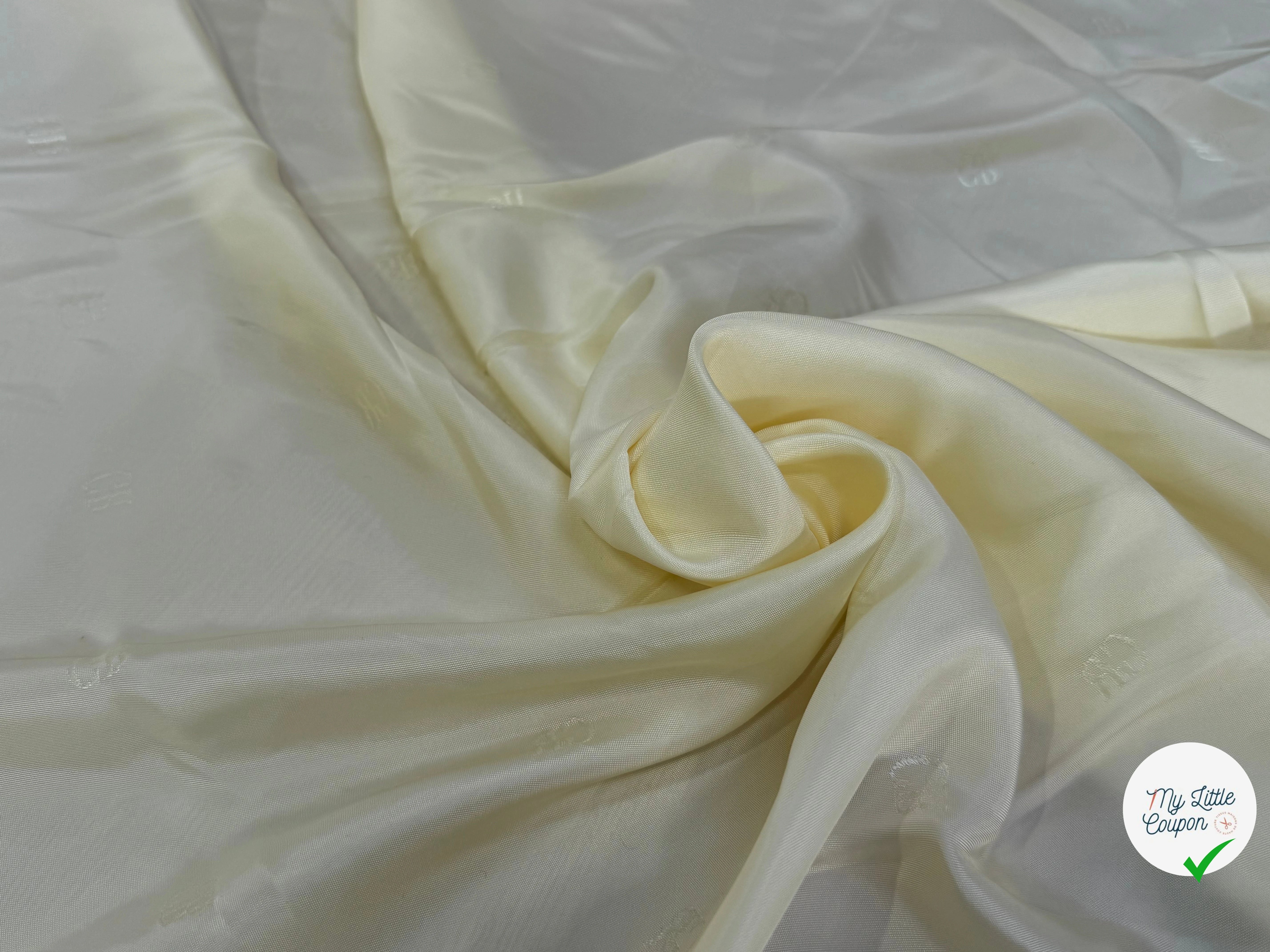 DOUBLURE VISCOSE ACETATE FROIDE #TAG GR JAUNE VANILLE - My Little Coupon