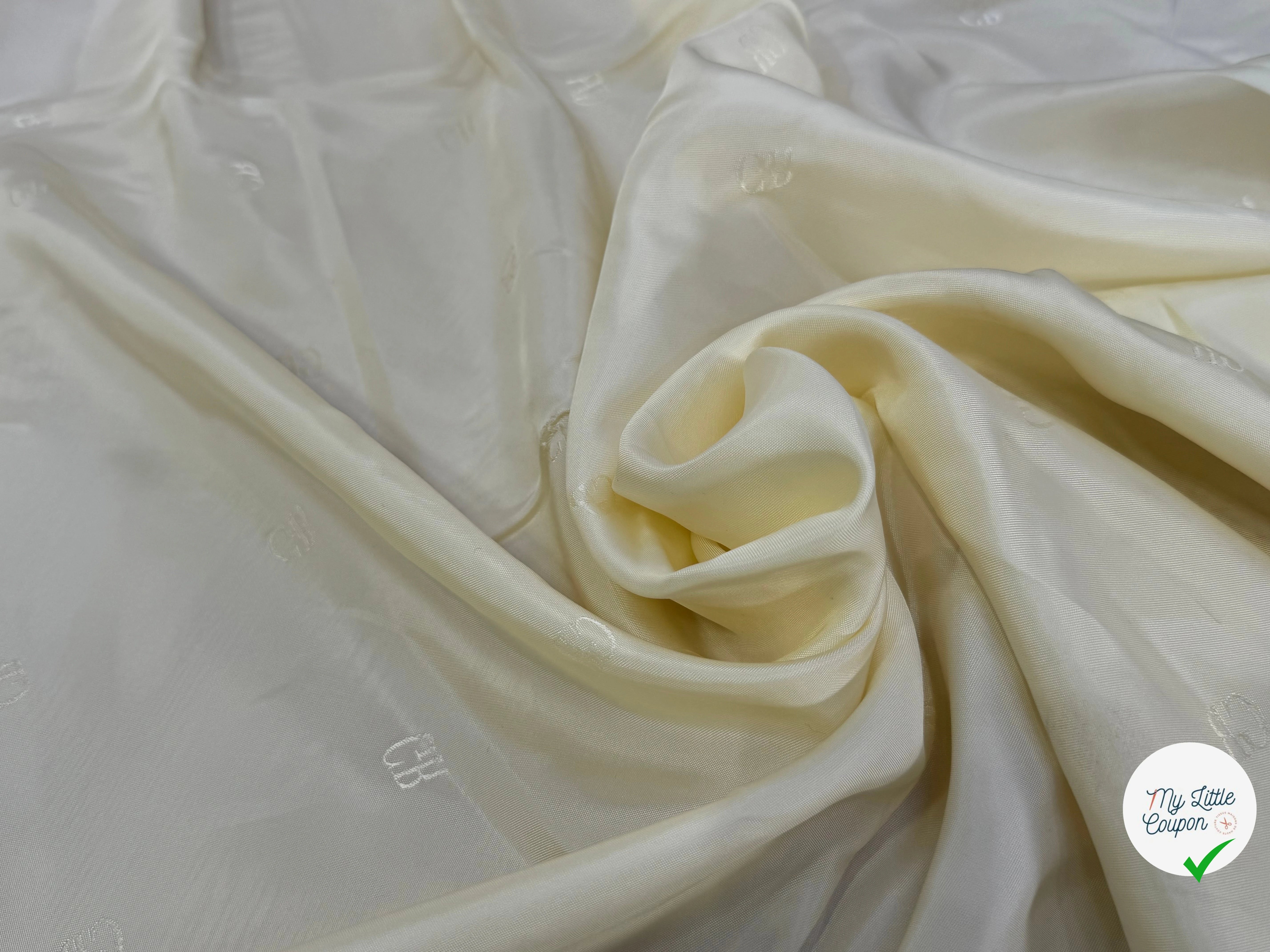 DOUBLURE VISCOSE ACETATE FROIDE #TAG GR JAUNE VANILLE - My Little Coupon