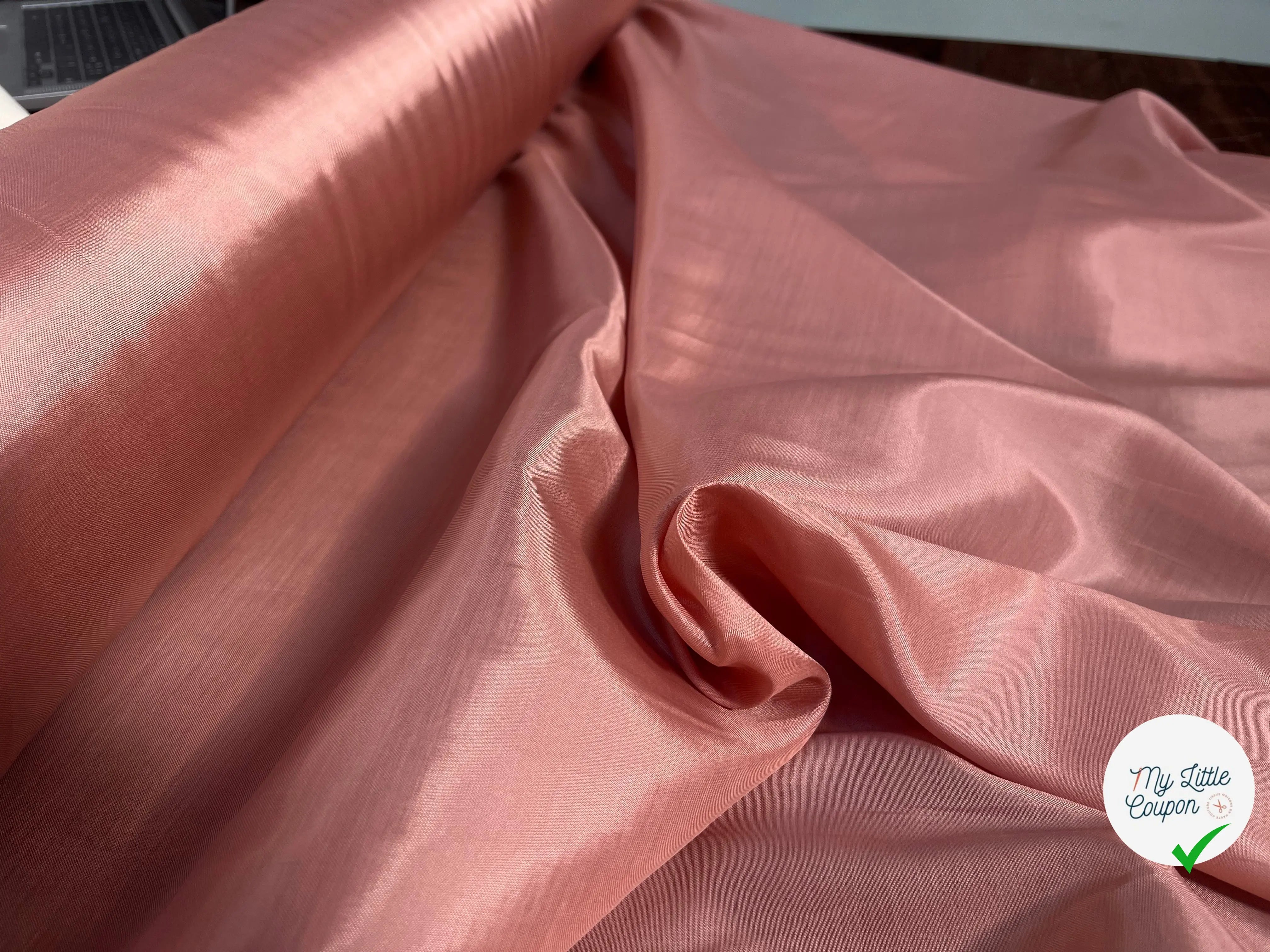 DOUBLURE VISCOSE COTON ROSE UNI - My Little Coupon