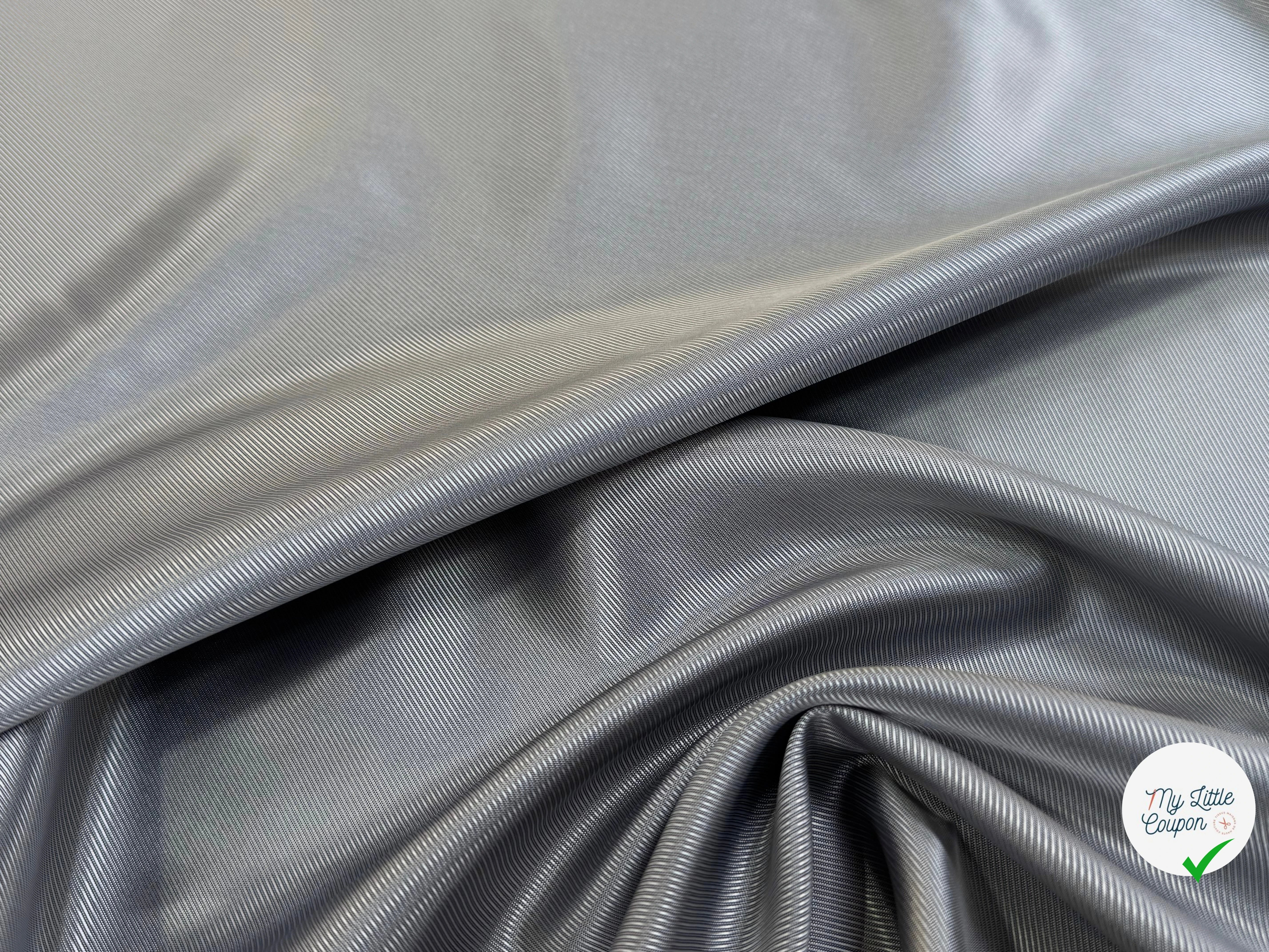 DOUBLURE VISCOSE DRILL GRIS ARGENTÉ - My Little Coupon