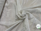 DOUBLURE VISCOSE LÉGÈREMENT SATINÉE ÉCRUE À RAYURES GRISES 100% VISCOSE - My Little Coupon