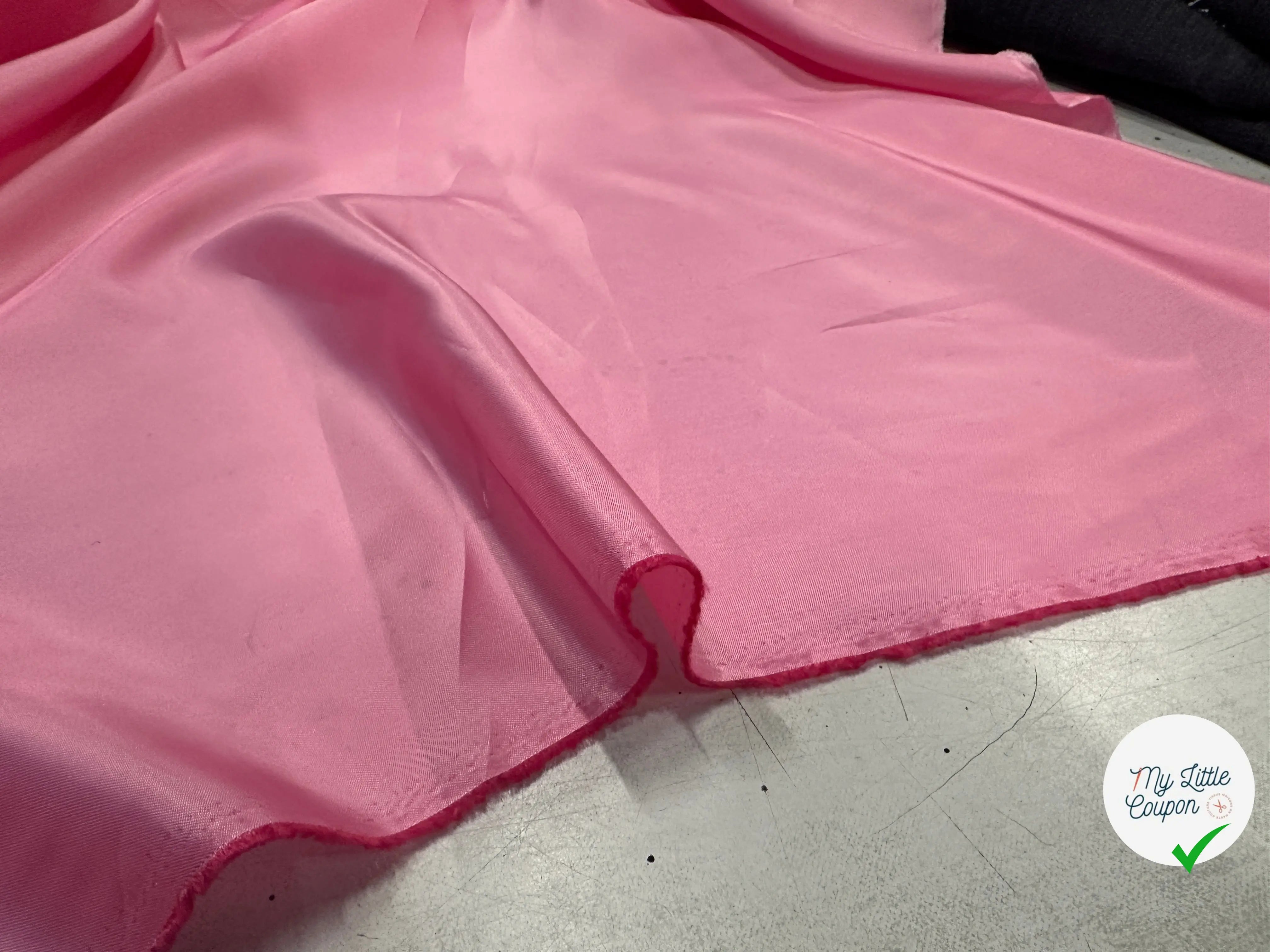 DOUBLURE VISCOSE ROSE TROP BELLE - My Little Coupon
