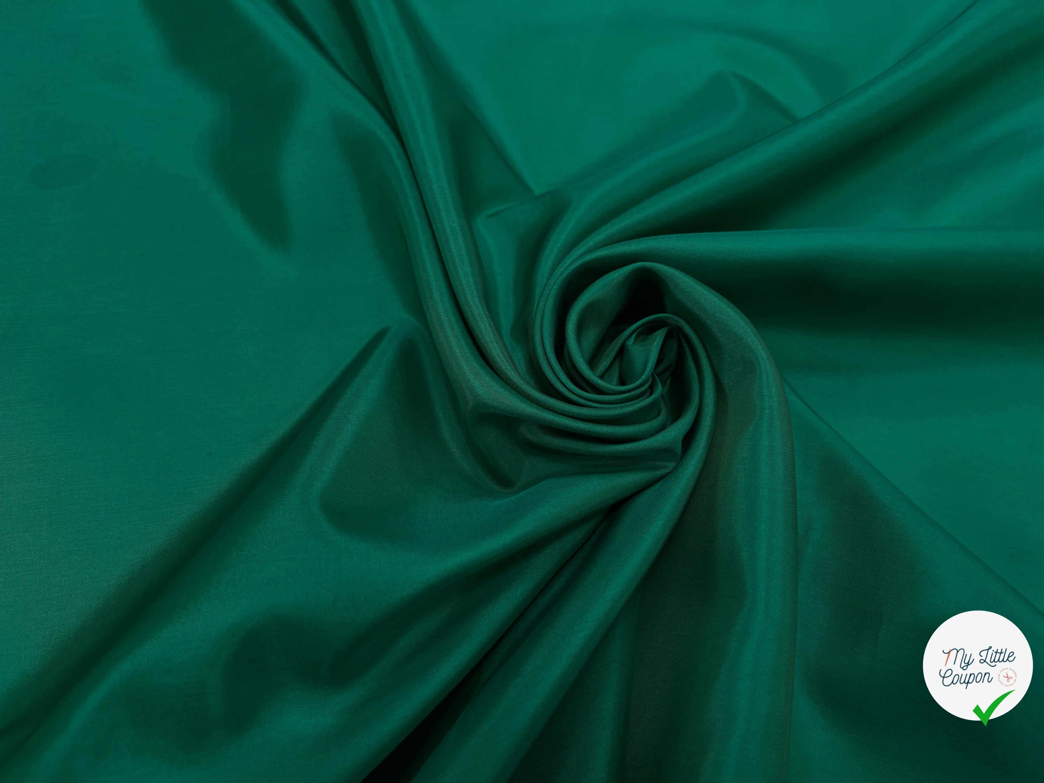 DOUBLURE VISCOSE TAFFETAS UNI VERT - My Little Coupon