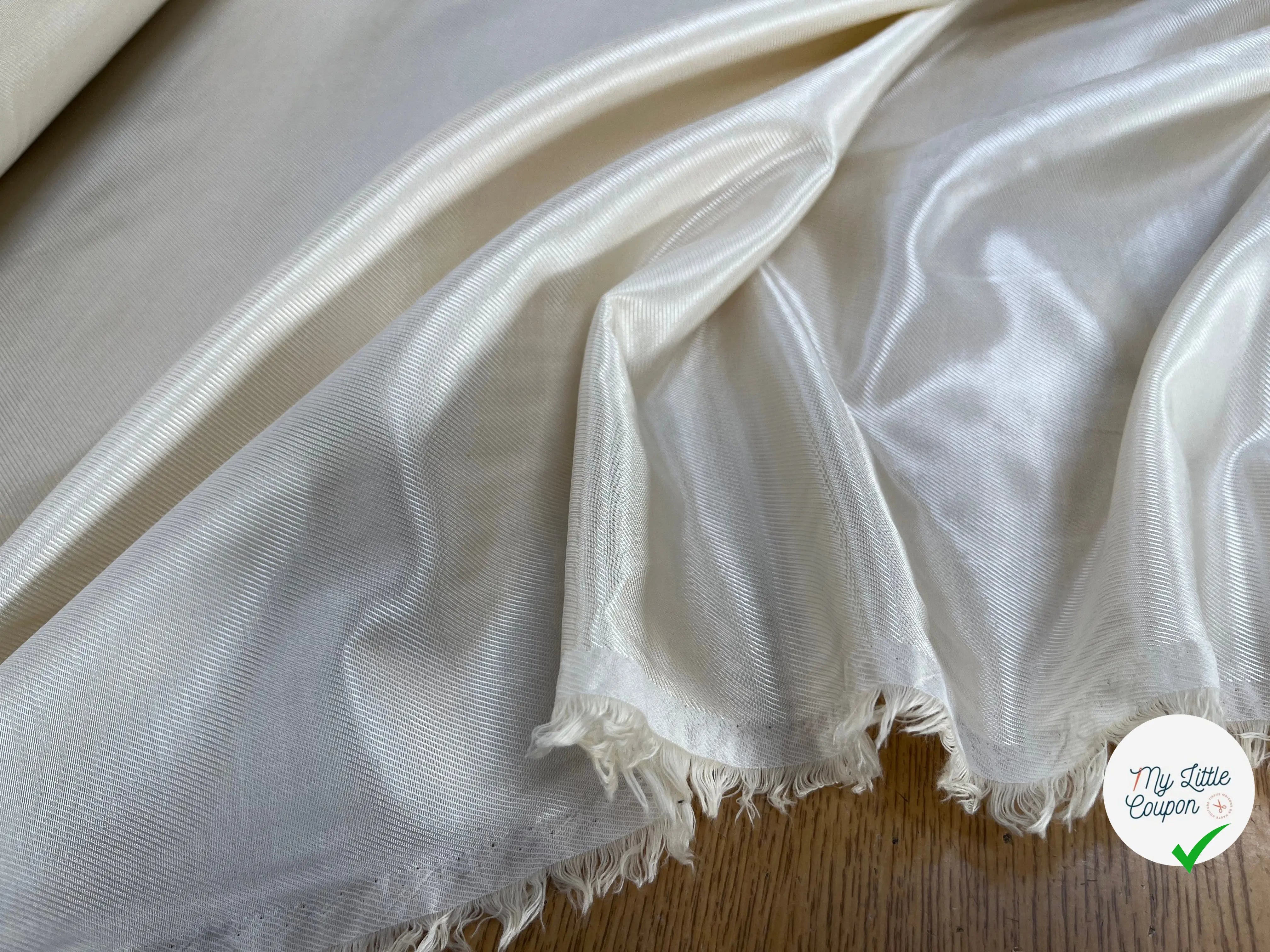 DOUBLURE VISCOSE UNI BEIGE SERGÉE LISSE - My Little Coupon