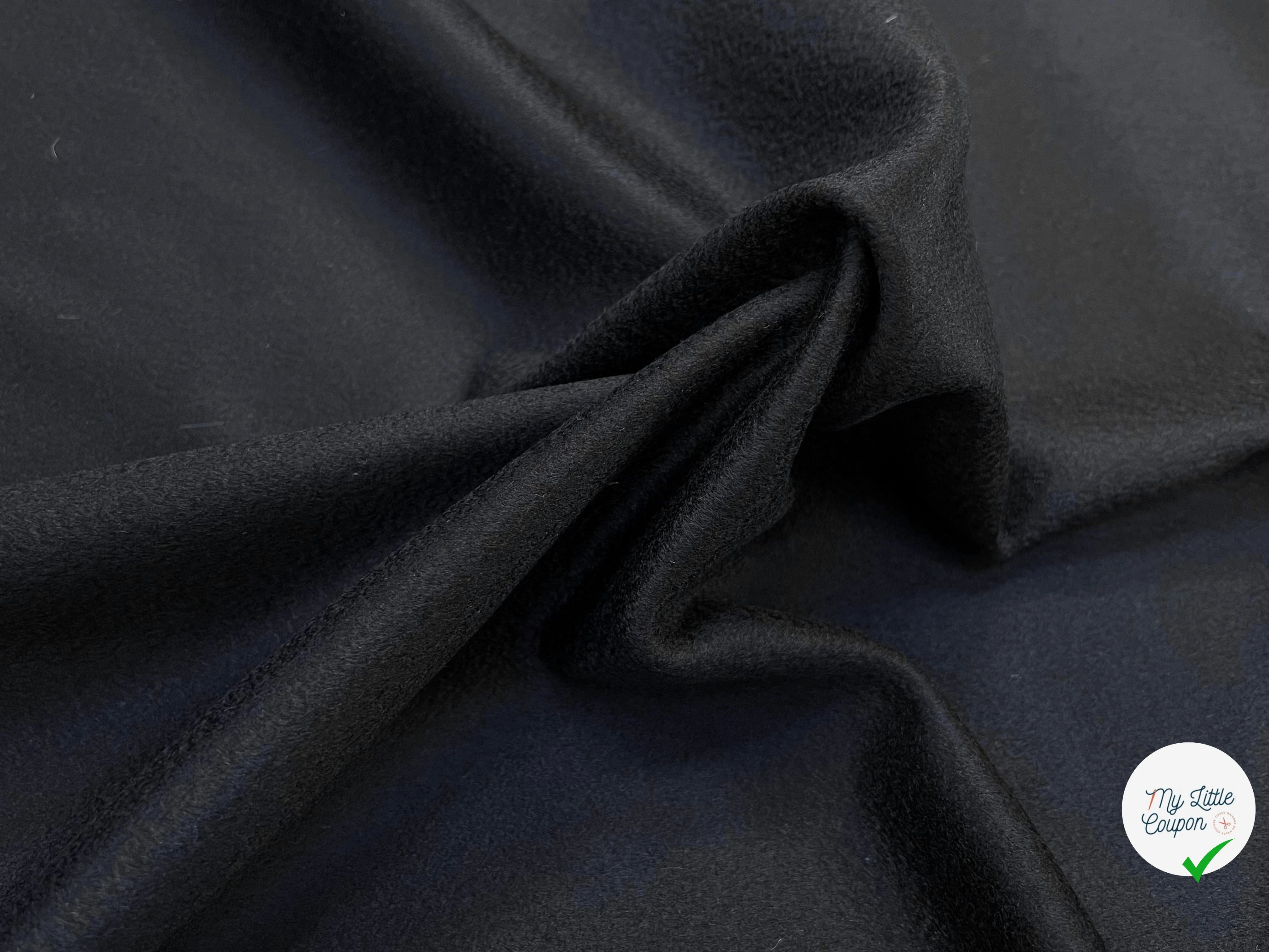 DRAP 100% LAINE CACHEMIRE BLACK ITALY - My Little Coupon